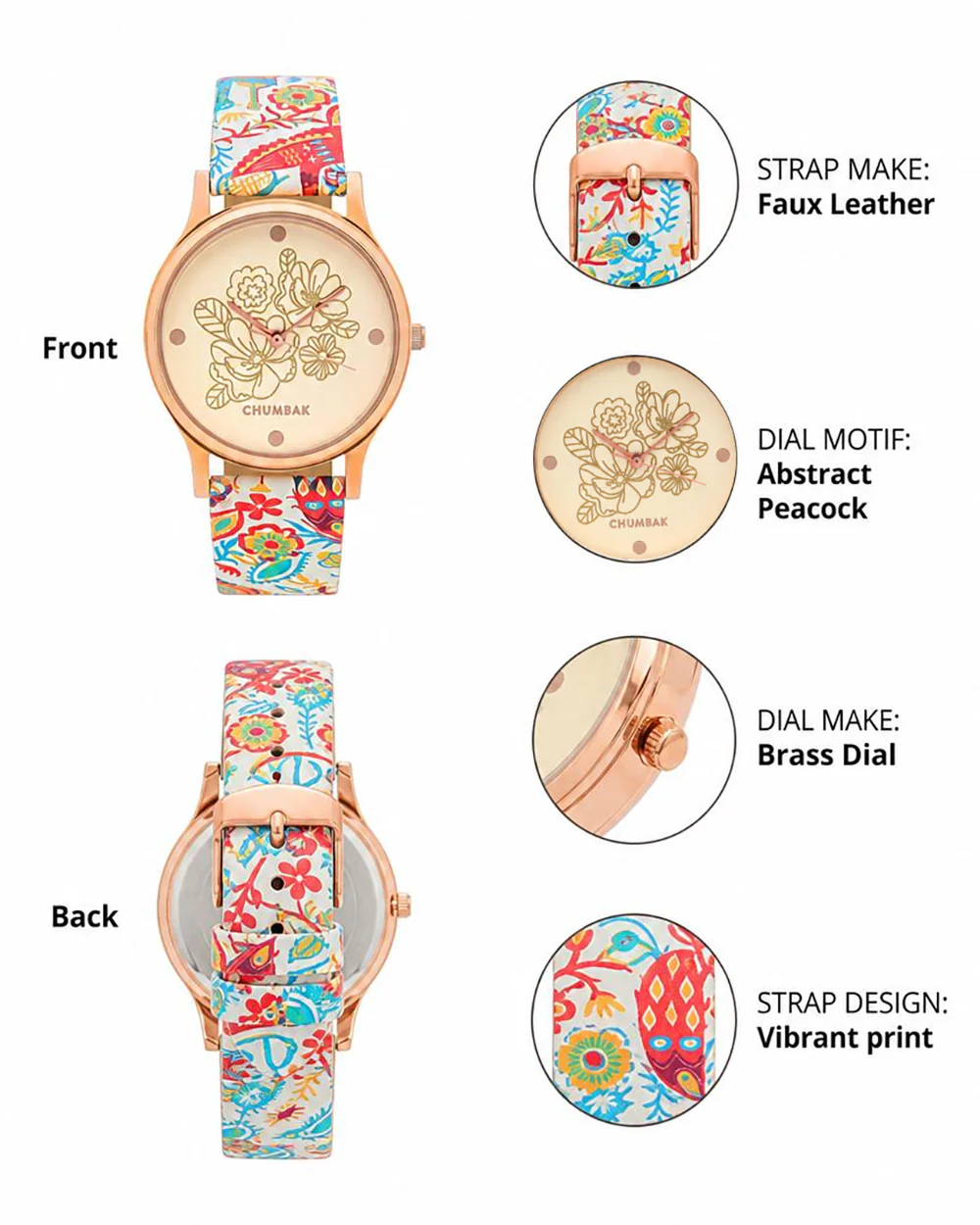 TEAL by Chumbak Jungle Beats Watch Ivory - Image 3