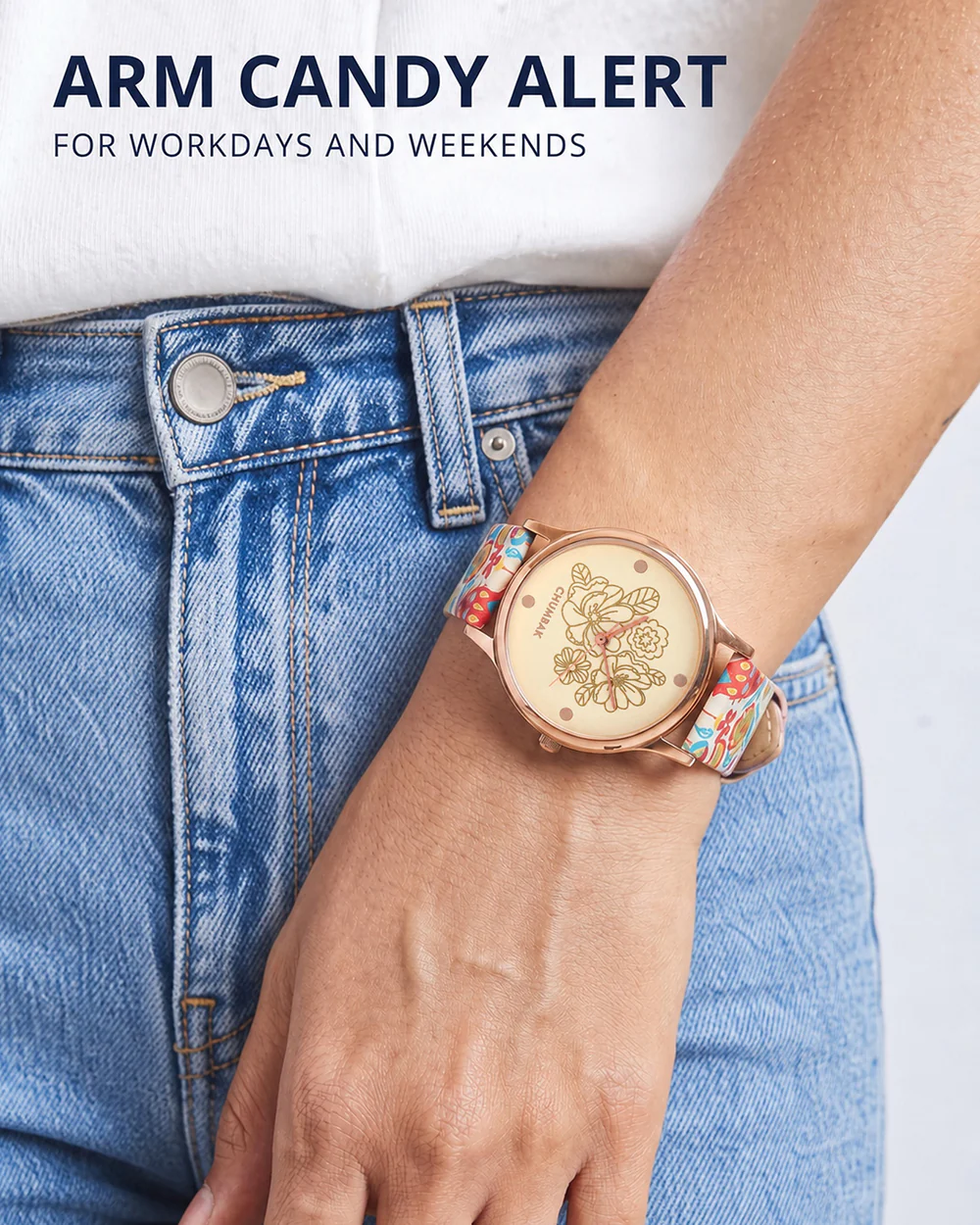 TEAL by Chumbak Jungle Beats Watch Ivory - Image 8