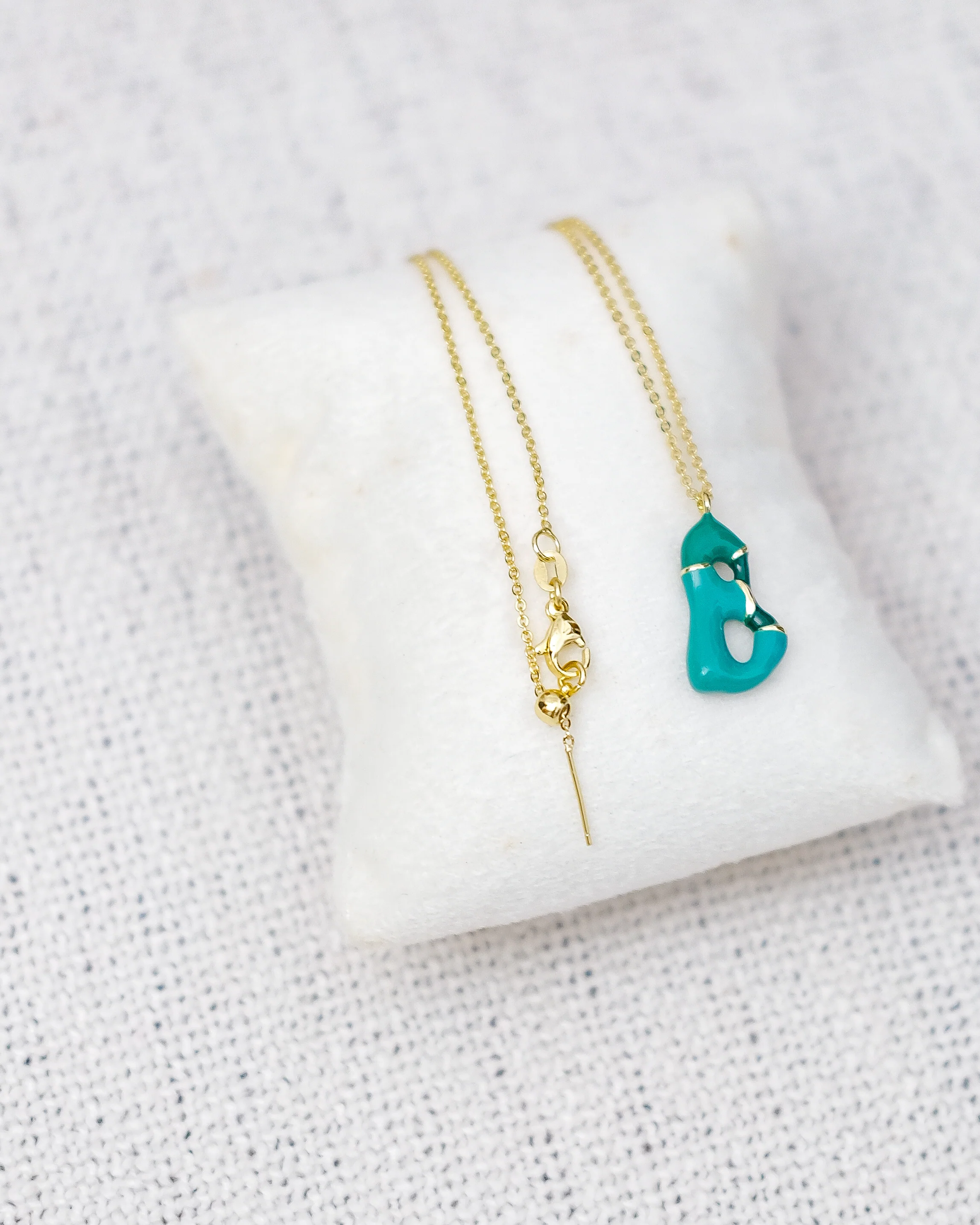 Alphabet  Charm + Chain - B - Image 3