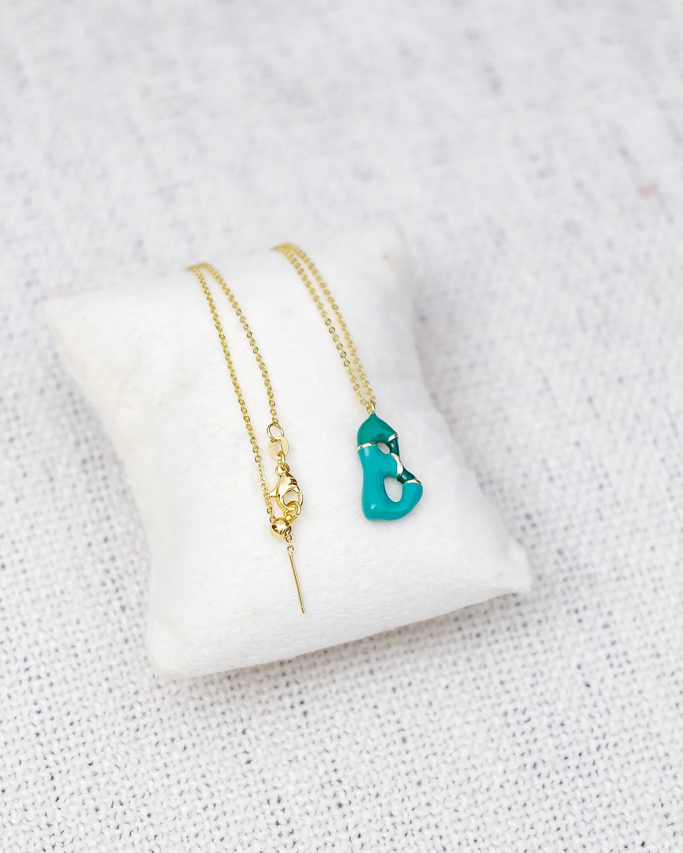 Alphabet  Charm + Chain - B - Image 8