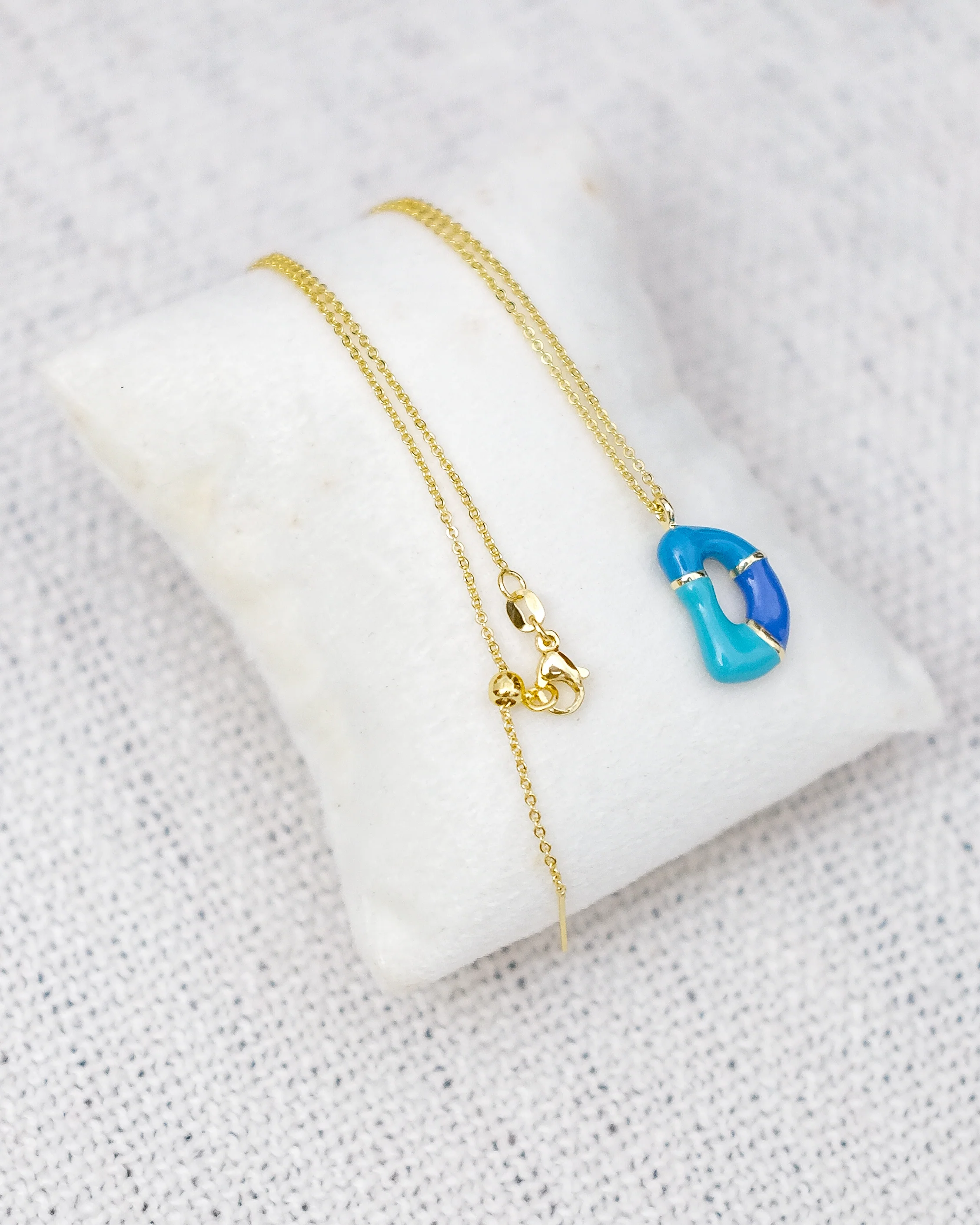 Alphabet  Charm + Chain - D - Image 2