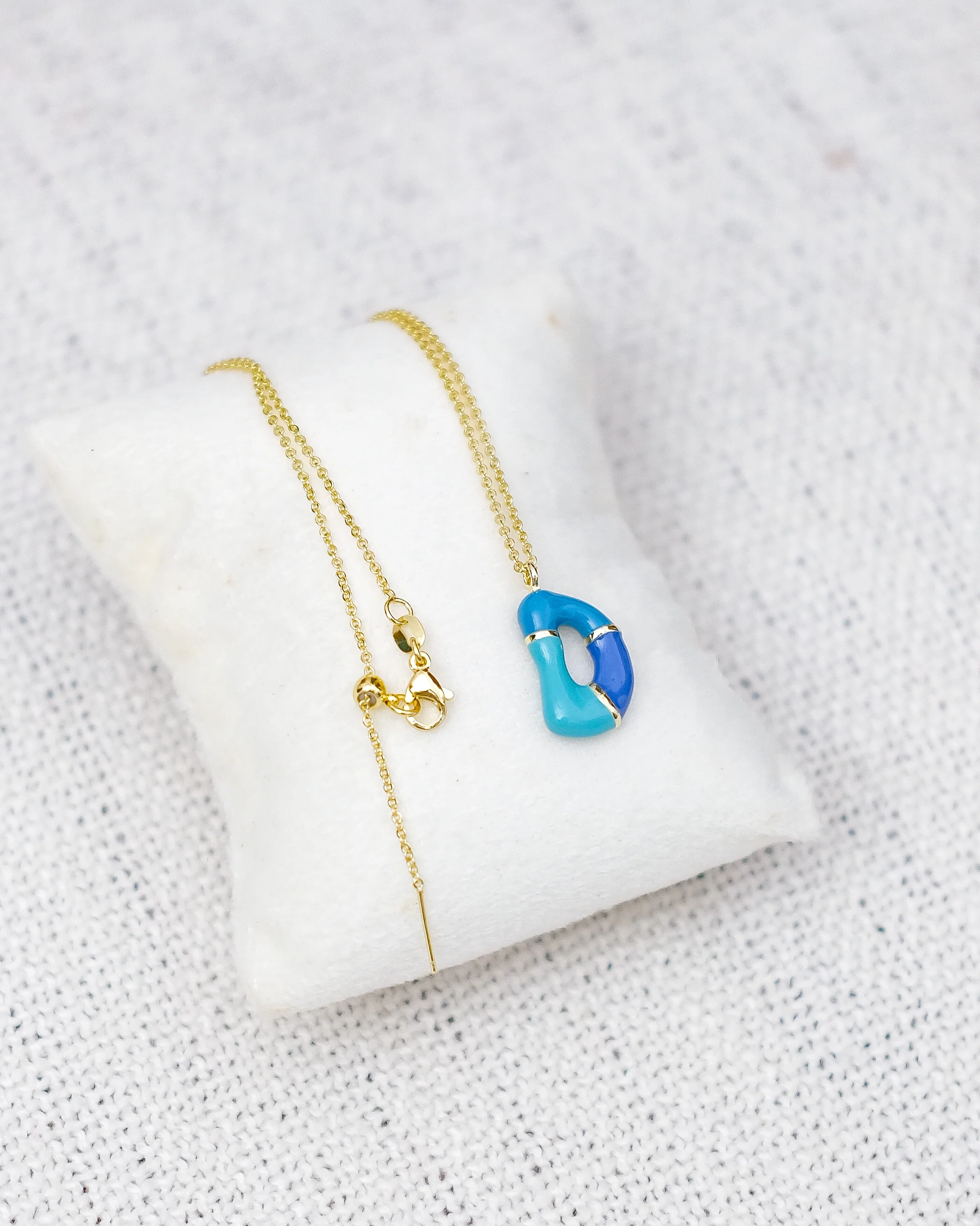 Alphabet  Charm + Chain - D - Image 6