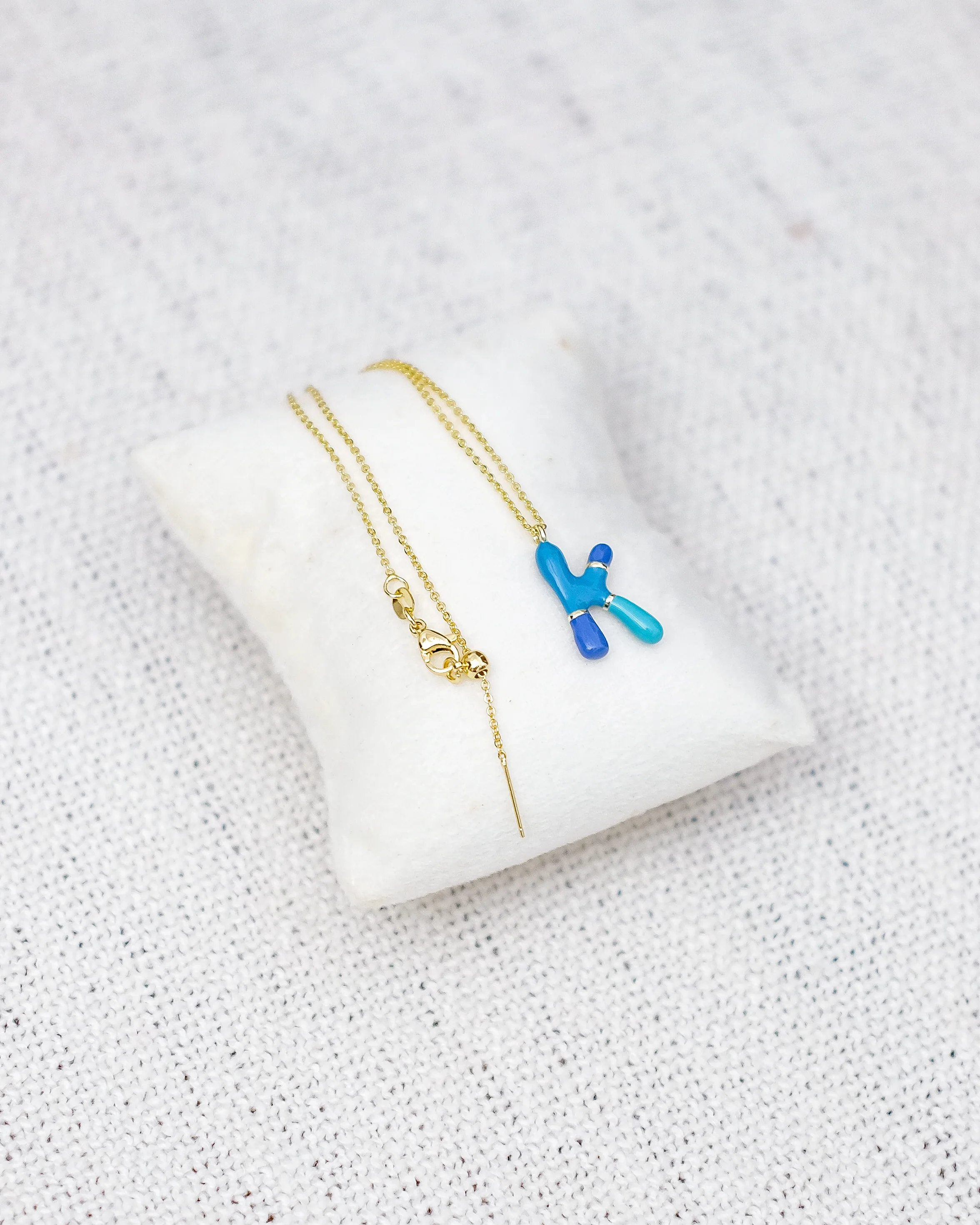 Alphabet Charm + Chain - K - Image 2