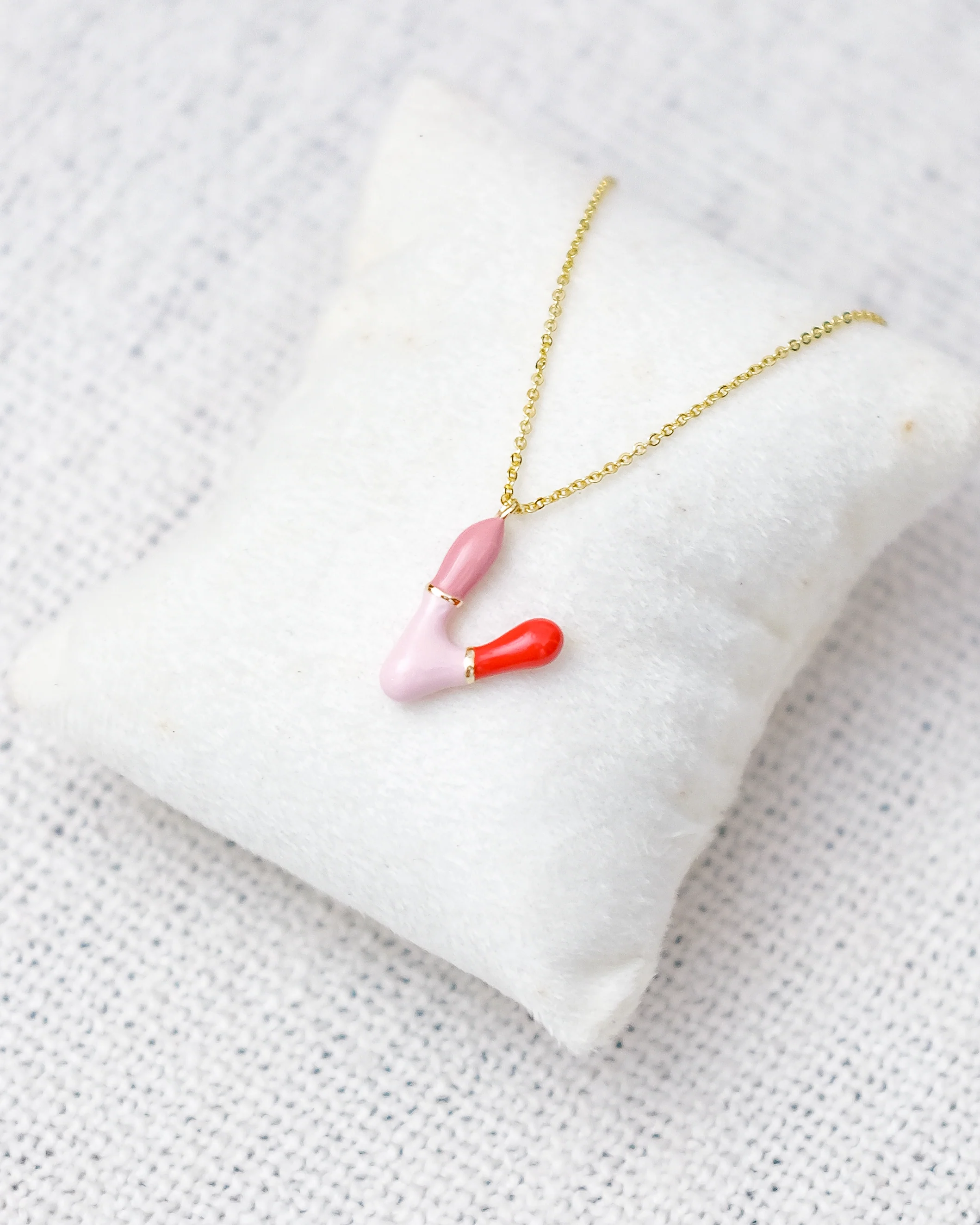 Alphabet Charm + Chain - V - Image 2