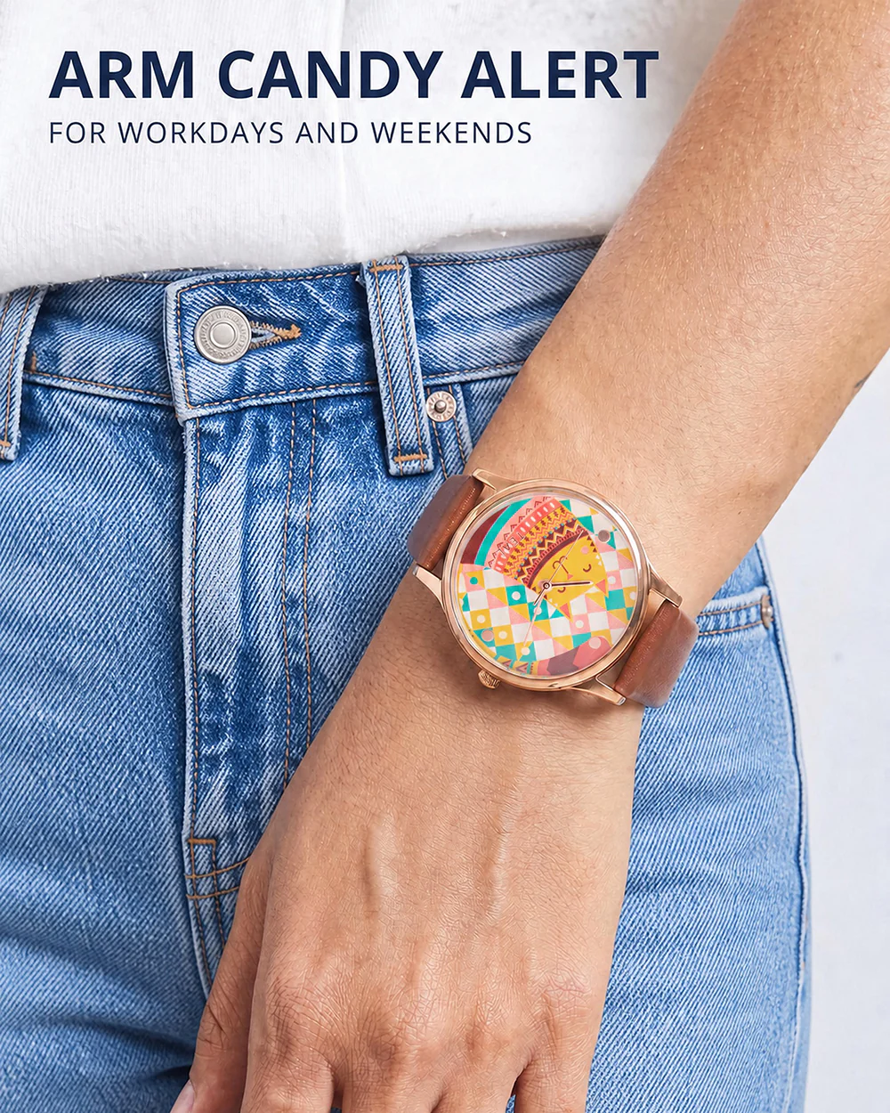 TEAL by Chumbak Aztec Cats Wrist Watch - Image 8