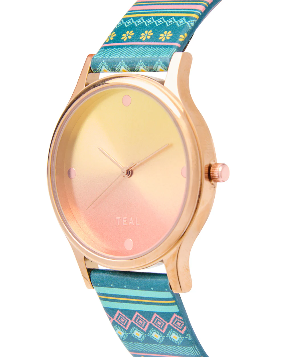 TEAL by Chumbak Ombre Aztec Watch Teal - Image 3