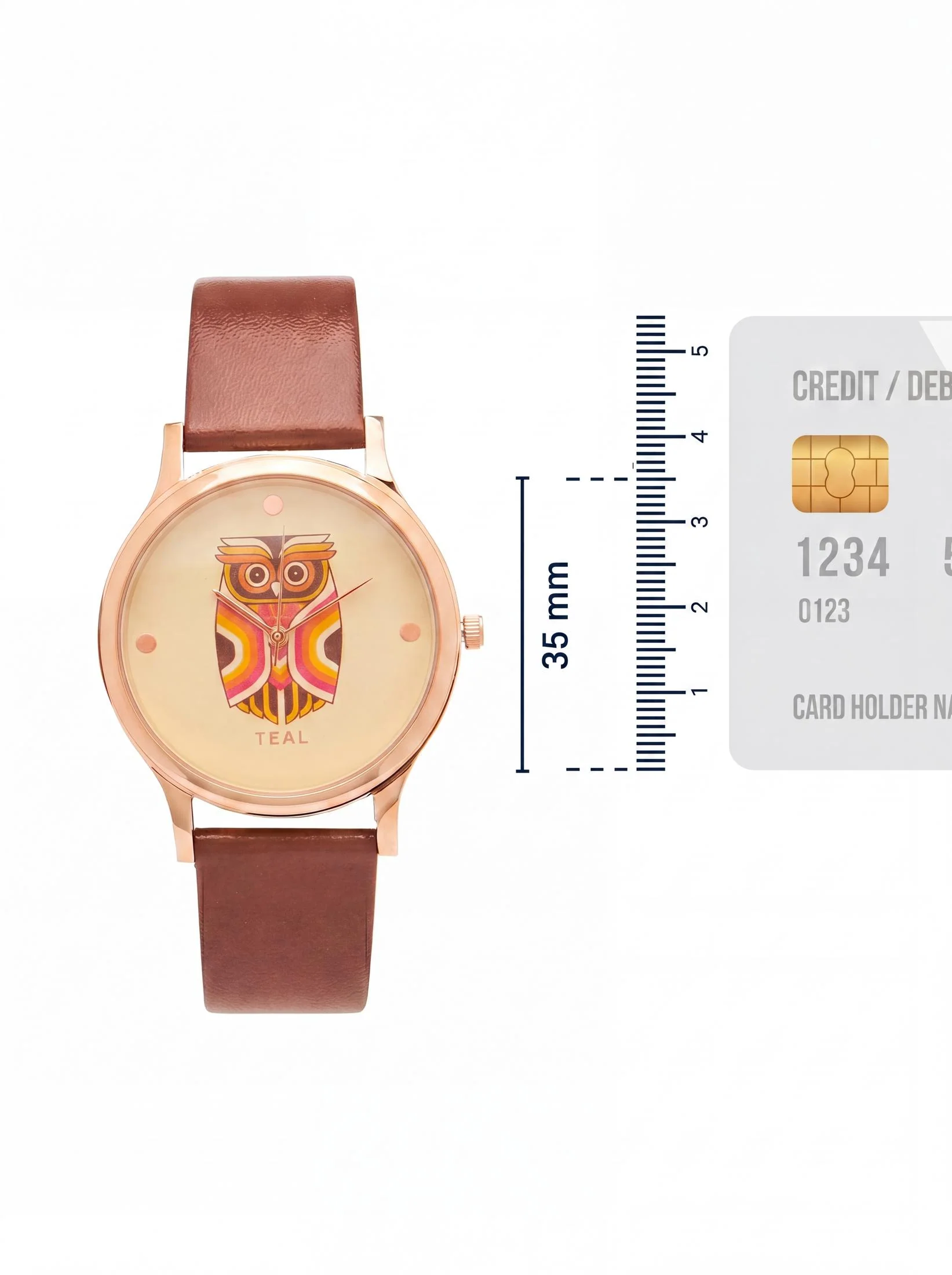 TEAL by Chumbak Aztec Owl Wrist Watch - Image 5