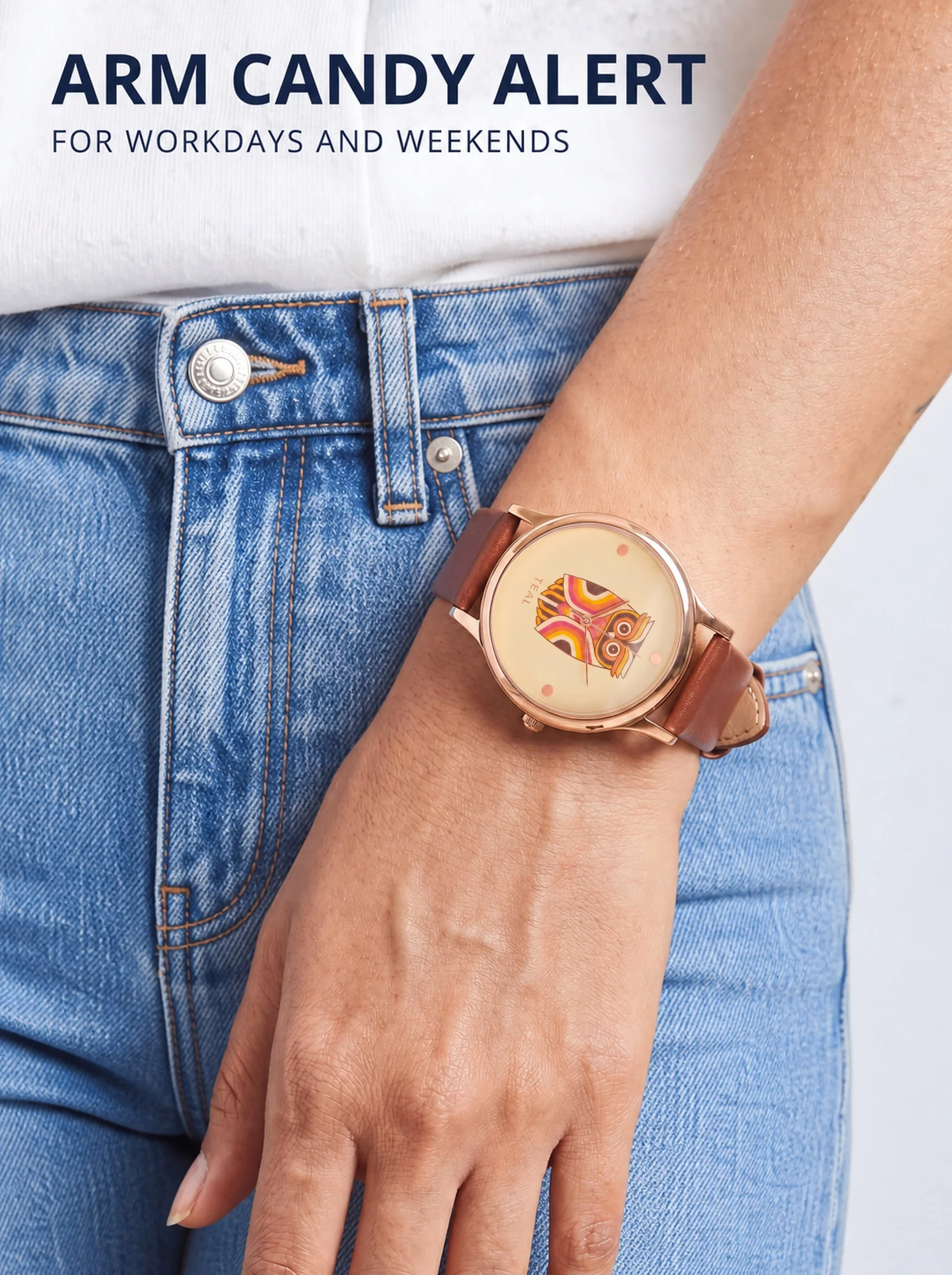 TEAL by Chumbak Aztec Owl Wrist Watch - Image 8