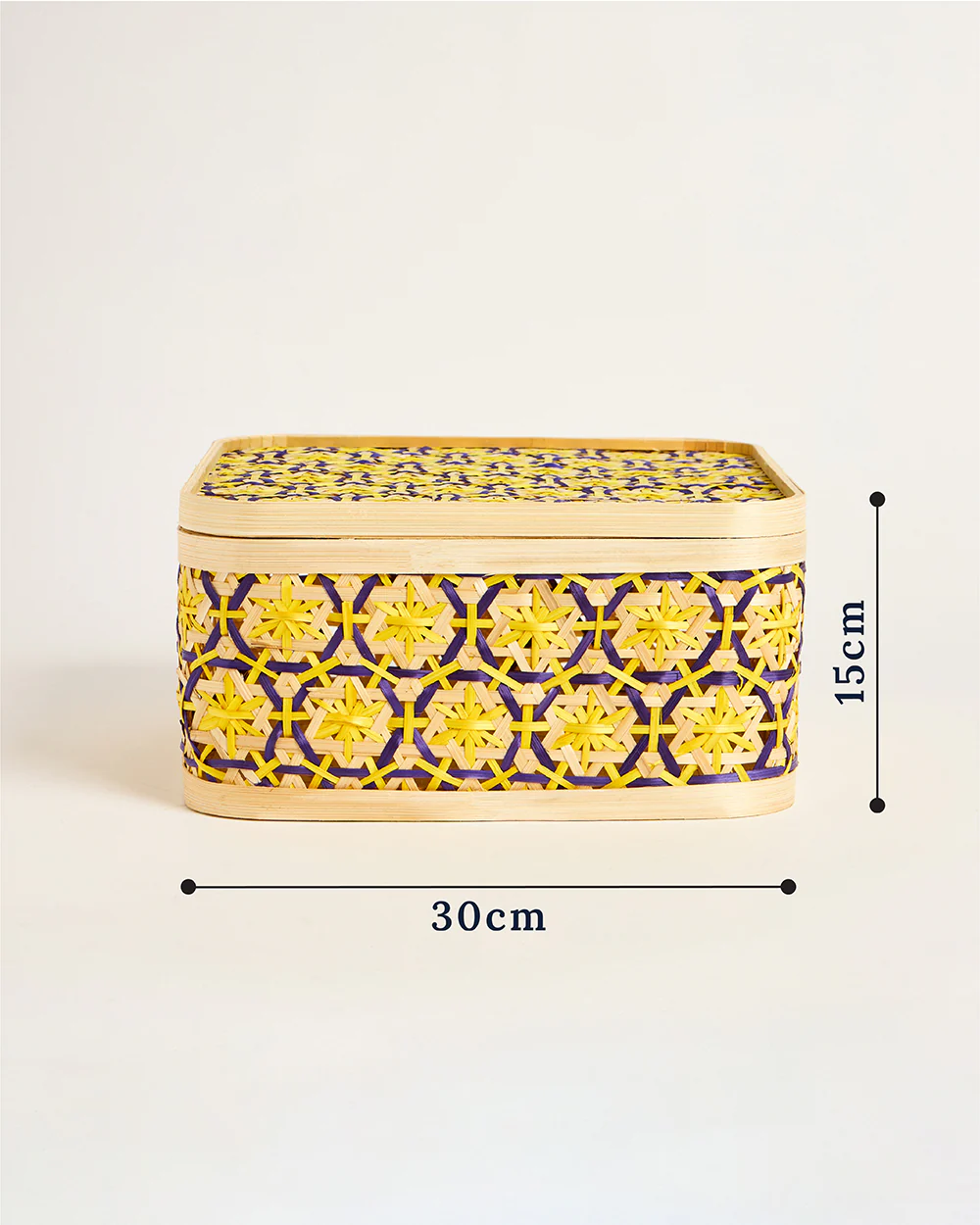 Bali Bamboo Boxes, Square - 30 cm - Image 4