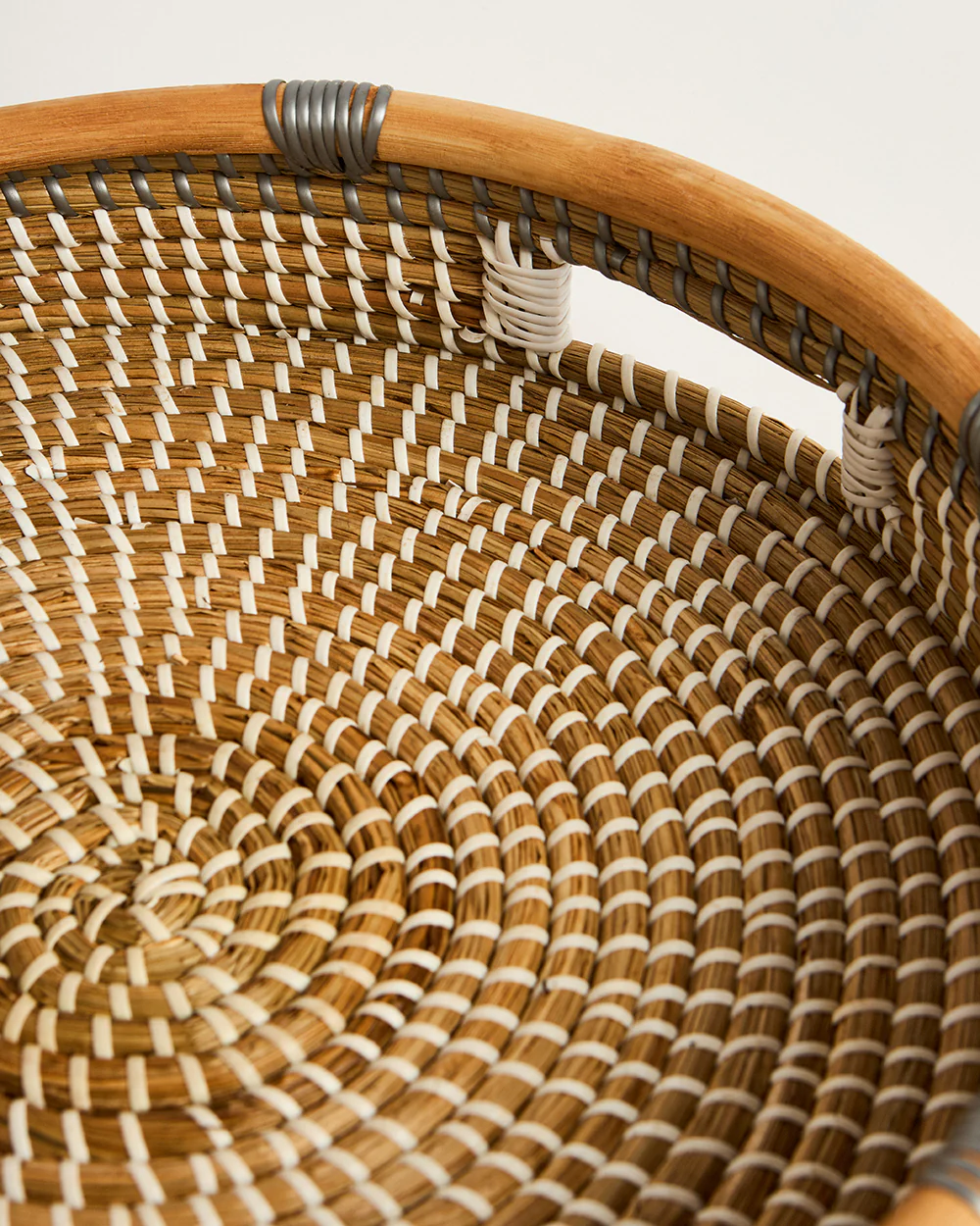 Bali Seagrass Tray, Grey - 40 cm - Image 3