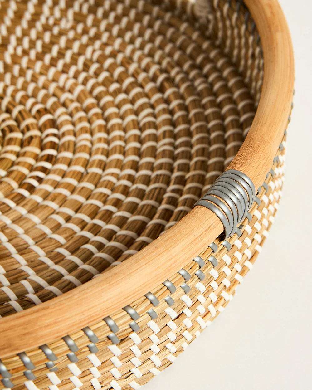 Bali Seagrass Tray, Grey - 40 cm - Image 5