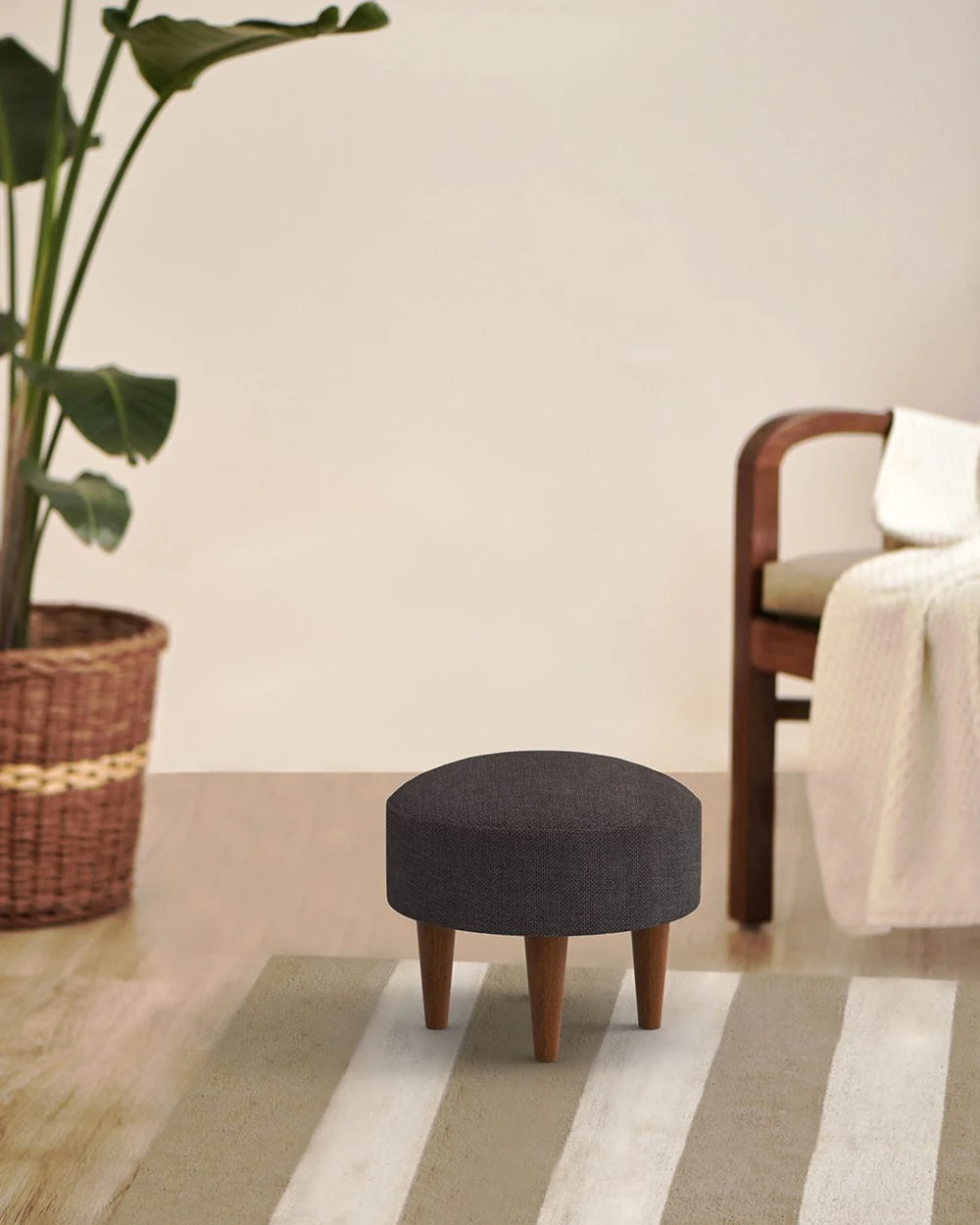 Begum Foot Rest -Brown Coal