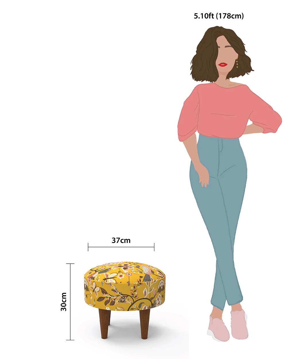 Begum Foot Rest - Dragon Fruit - Image 6