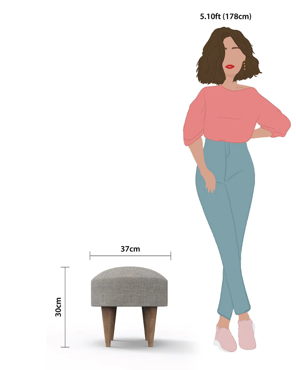 Begum Foot Rest - Plain - Image 77