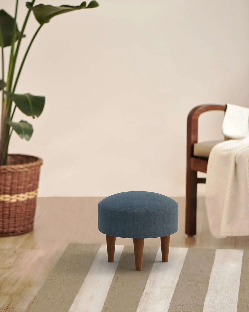 Begum Foot Rest -Sailor Blue