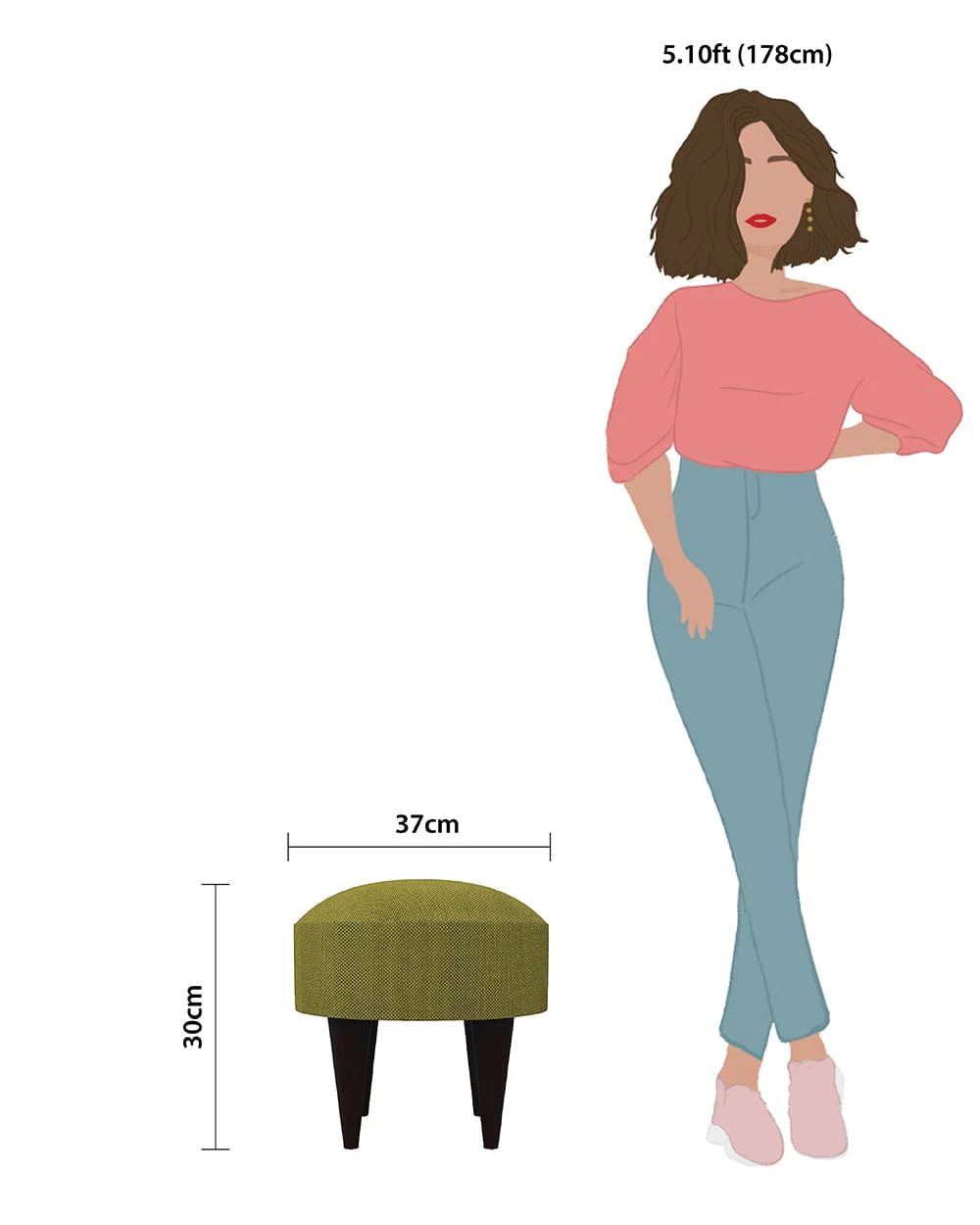 Begum Foot Rest -Savanna Green - Image 6