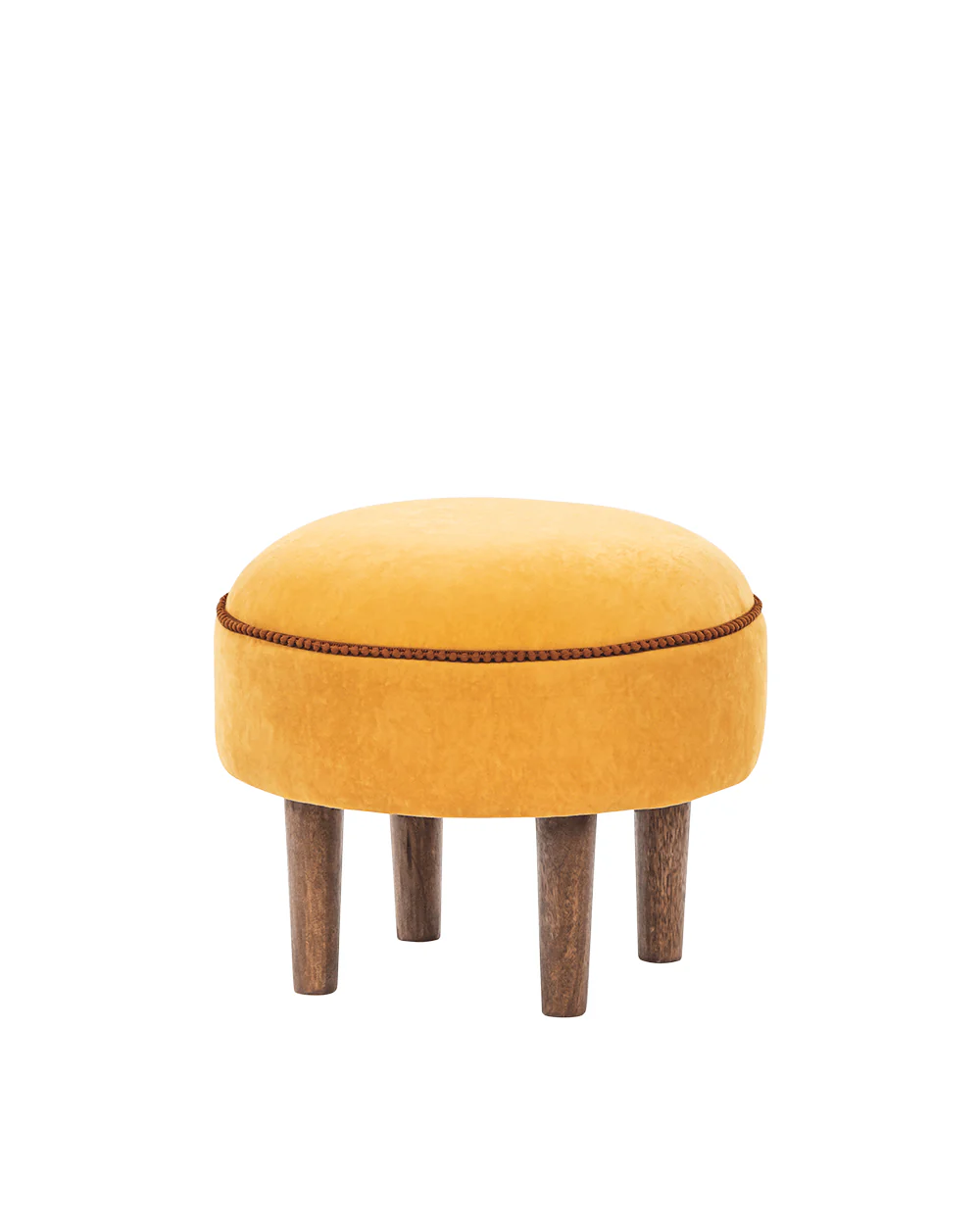 Begum Foot Rest - Velvet Mustard - Image 2