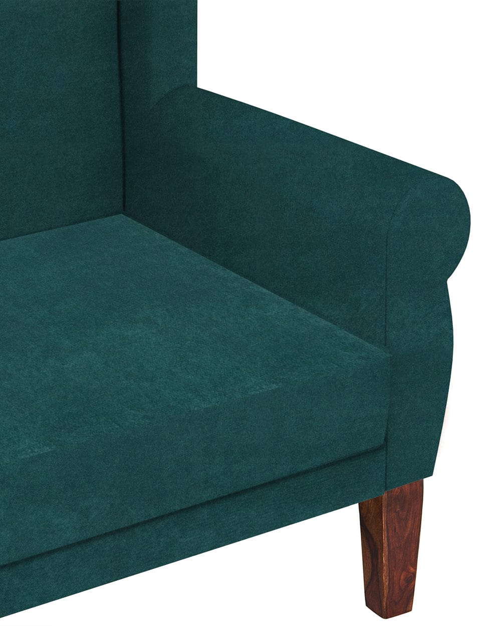 Begum Love Seat, Velvet, Dark Green - Image 6