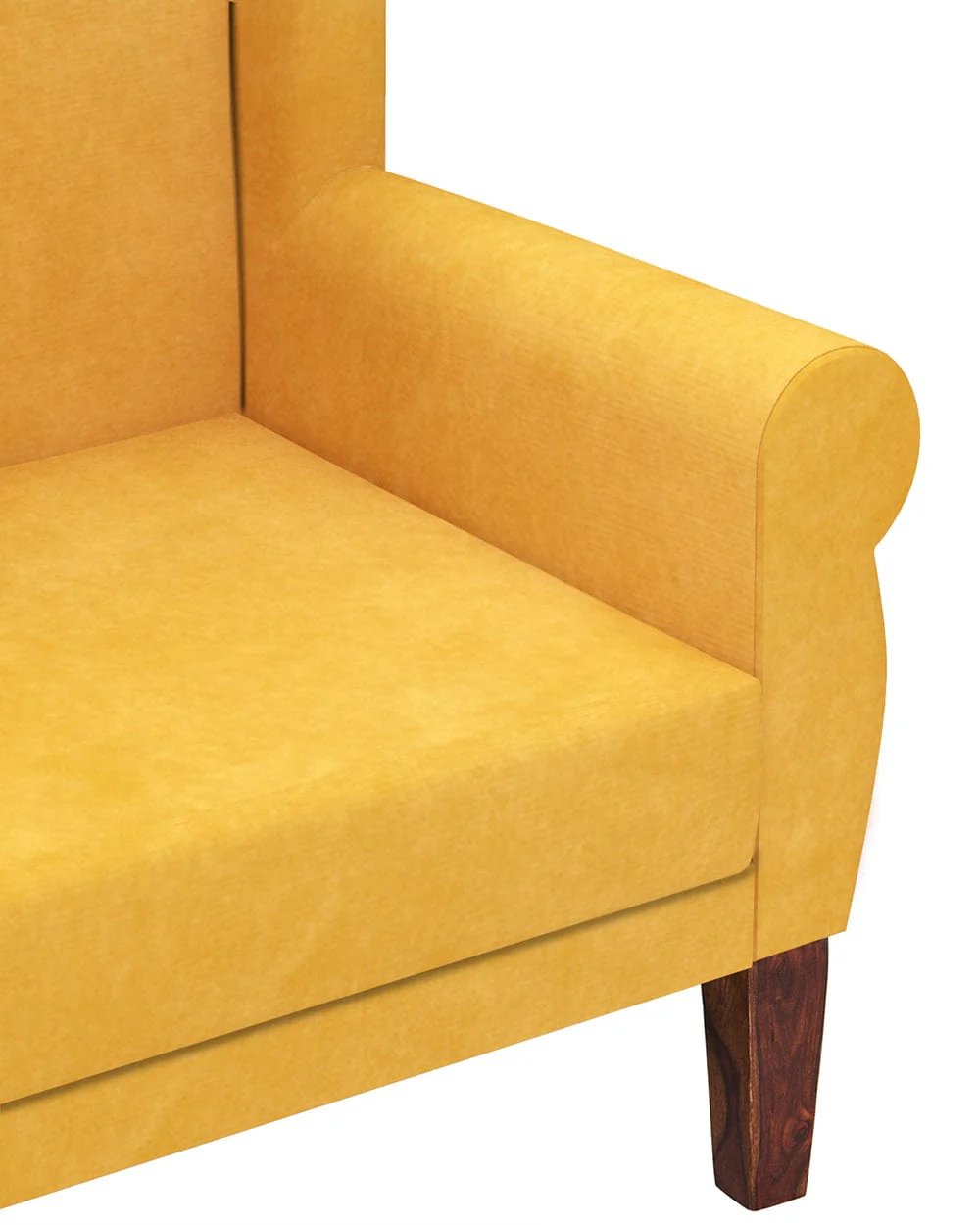 Begum Love Seat-Velvet Mustard - Image 3