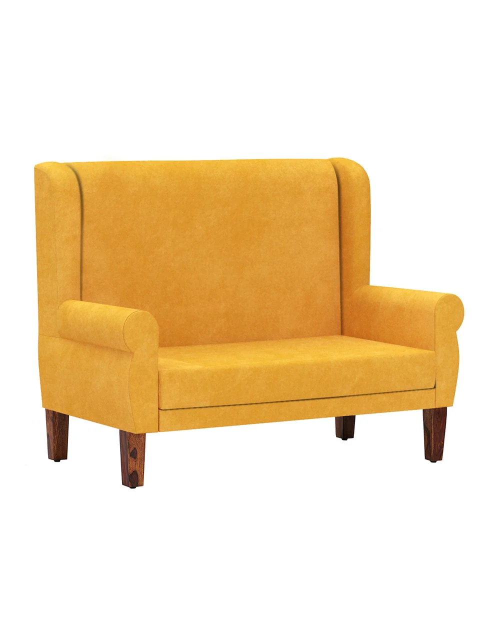 Begum Love Seat-Velvet Mustard - Image 6