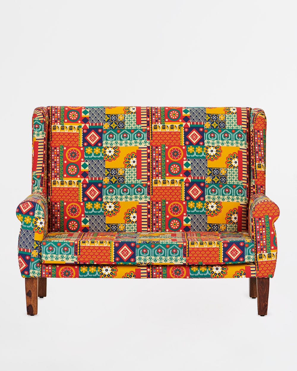 Begum Loveseat - 2 Seater, Floral Swirls - Image 2