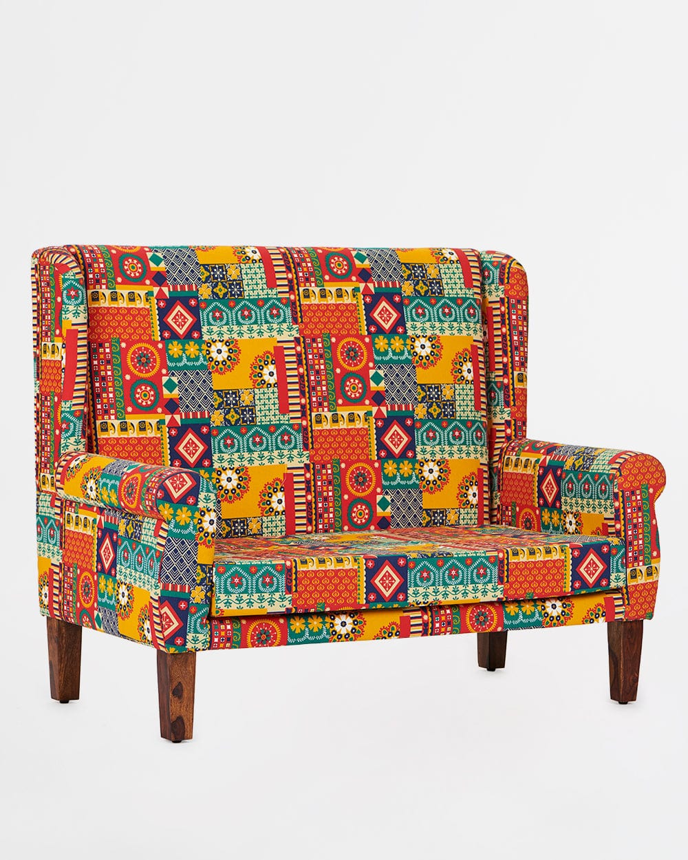 Begum Loveseat - 2 Seater, Floral Swirls - Image 5