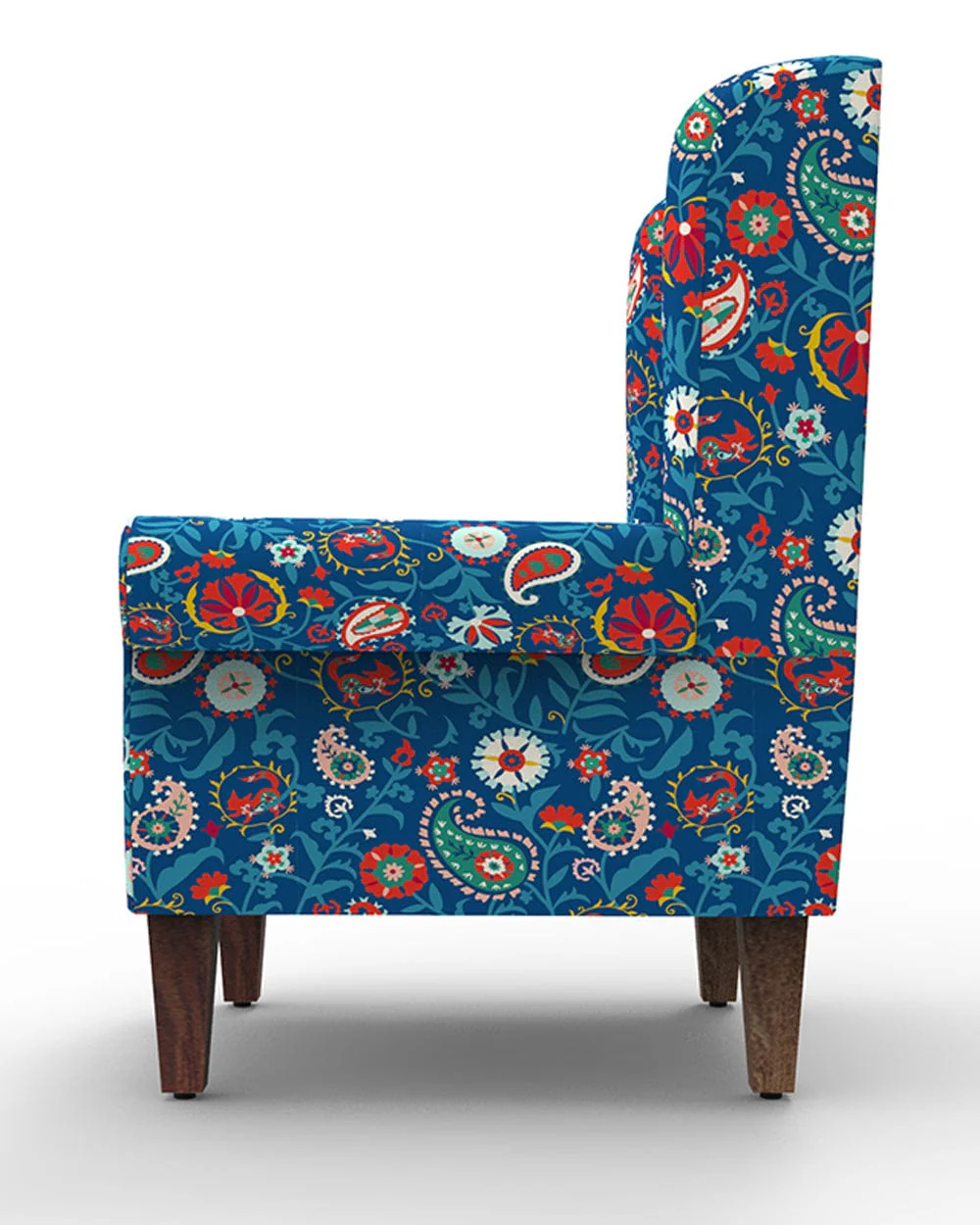 Begum Wing Chair - India Paisleys Blue - Image 5