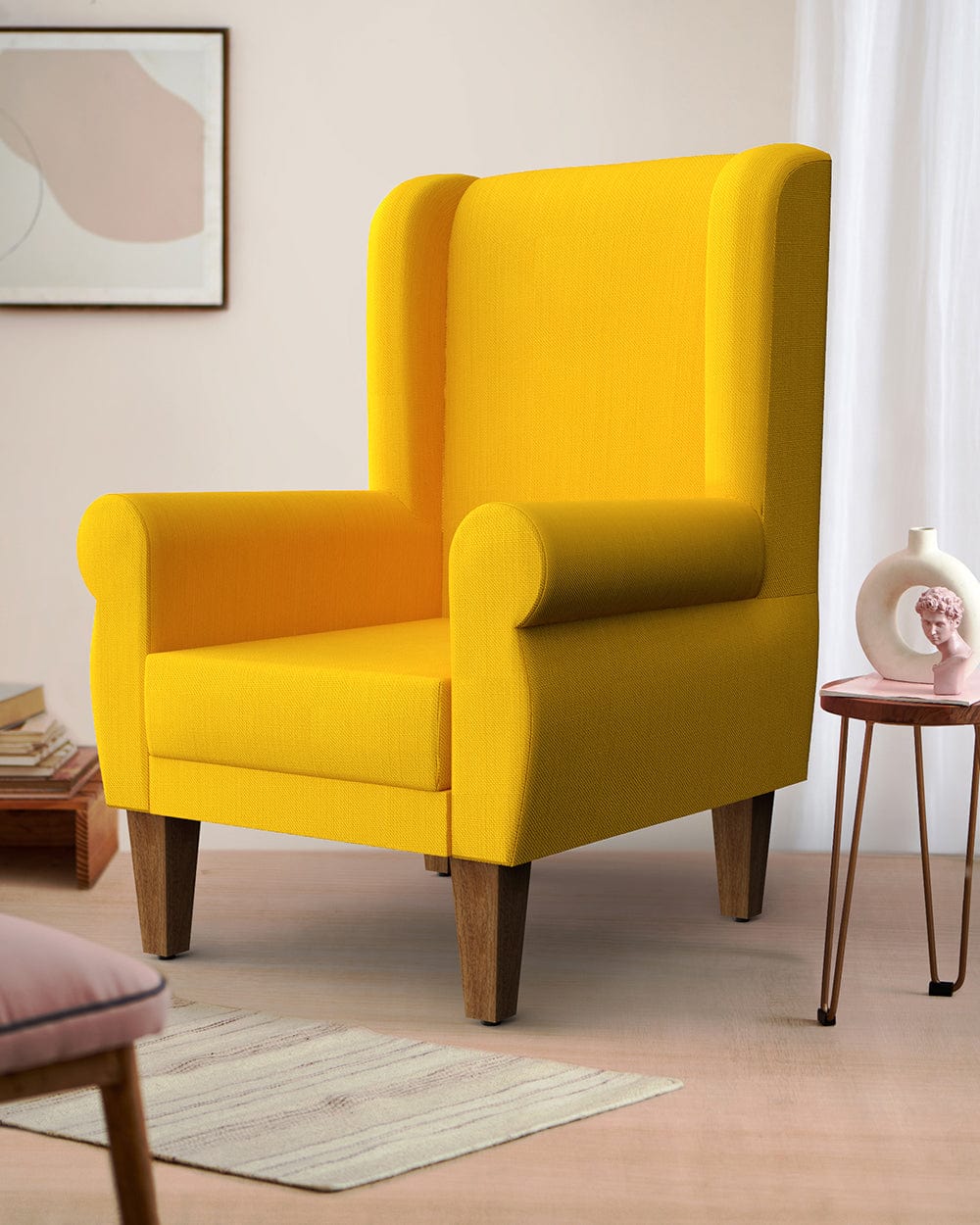 Begum Wing Chair - Plain - Image 71