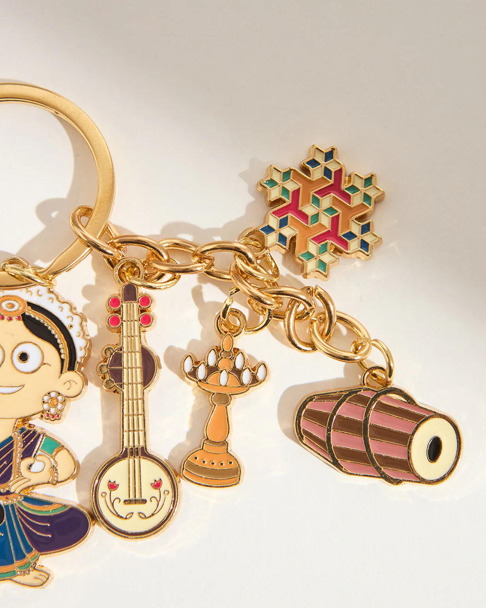 Bharatnatyam Metal Keychain - Image 4