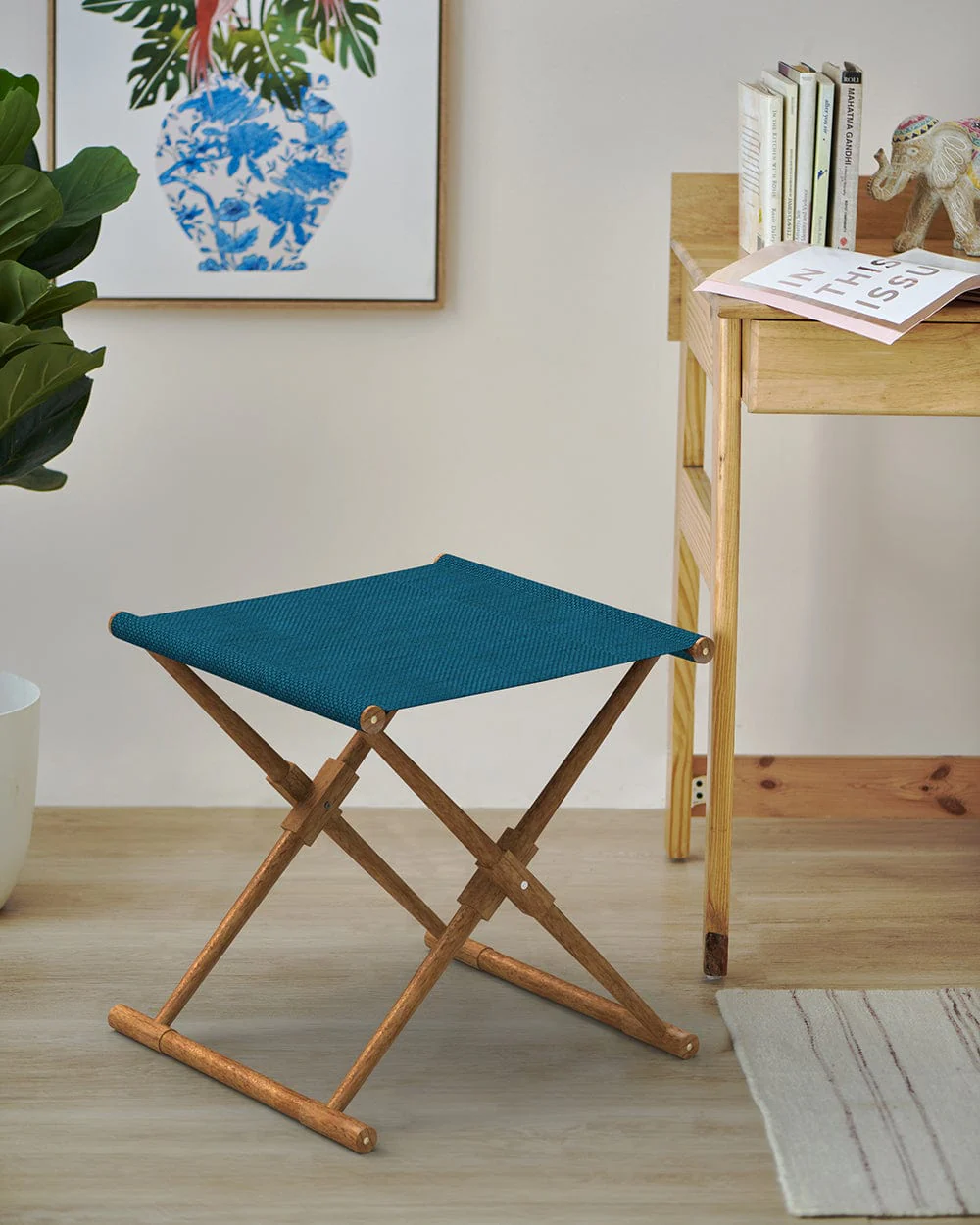 Bistro Foldable Stool - Mediterranian Blue