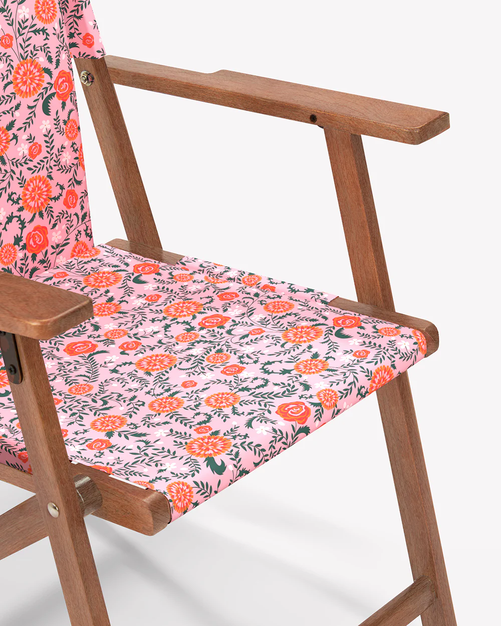 Bistro Folding Chair Earthy Florals Peach - Image 5