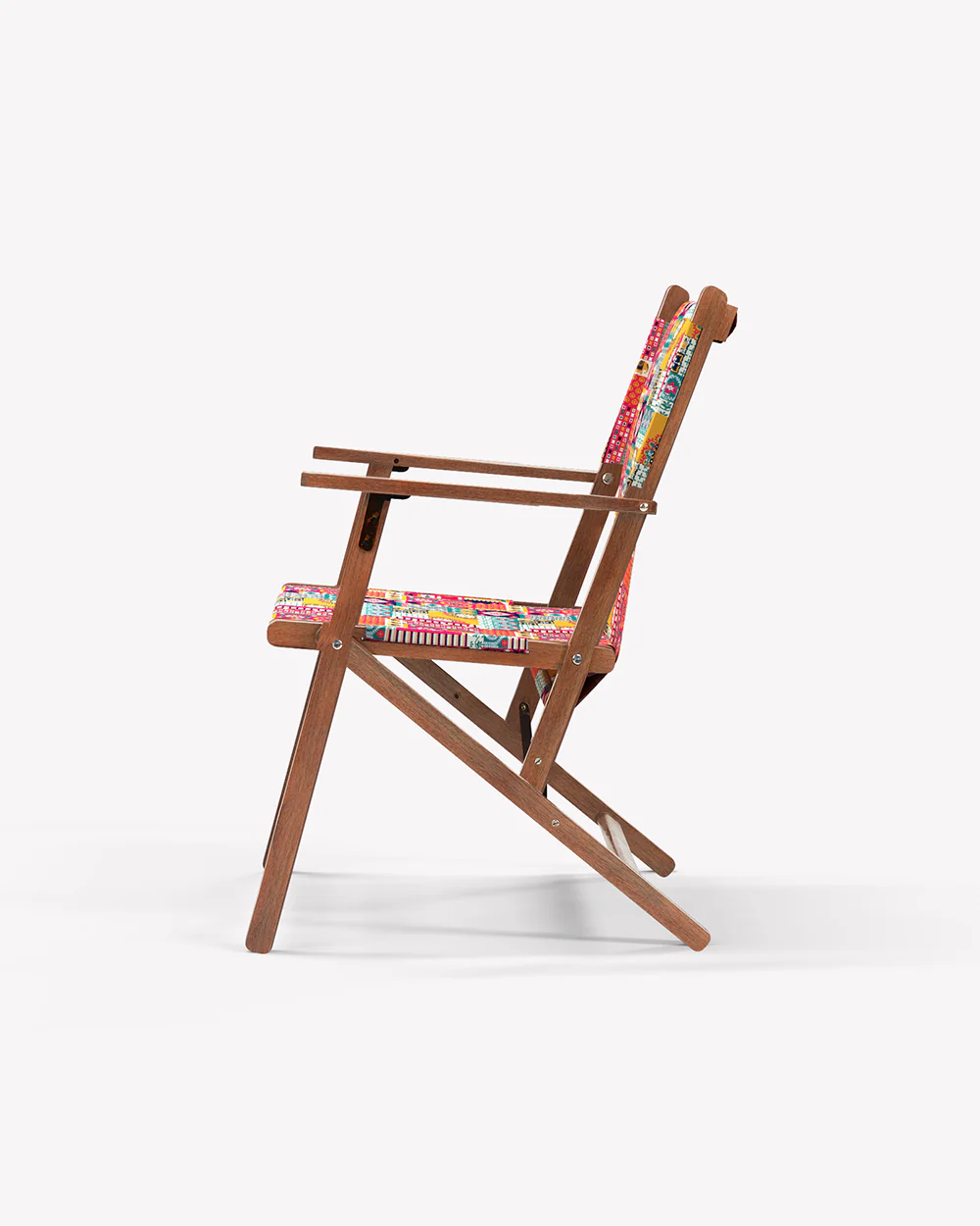 Bistro Folding Chair Floral Swirls Red - Image 7