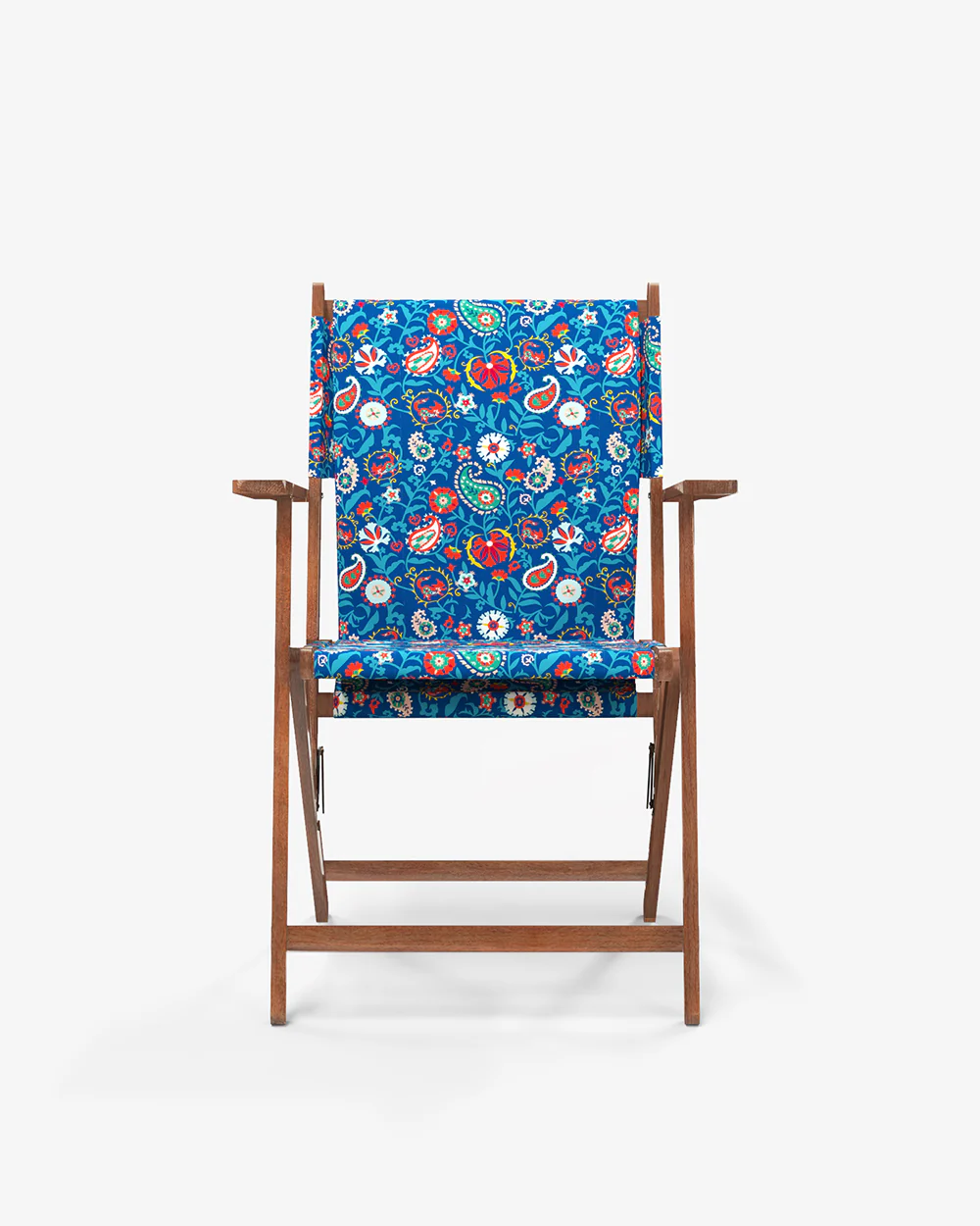 Bistro Folding Chair India Paisleys Blue - Image 2