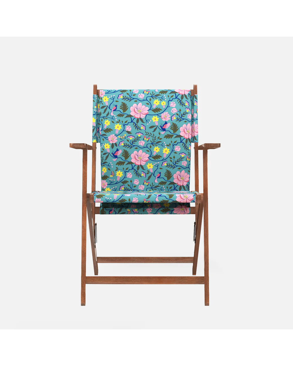 Bistro Folding Chair Spring Bloom Teal - Image 3