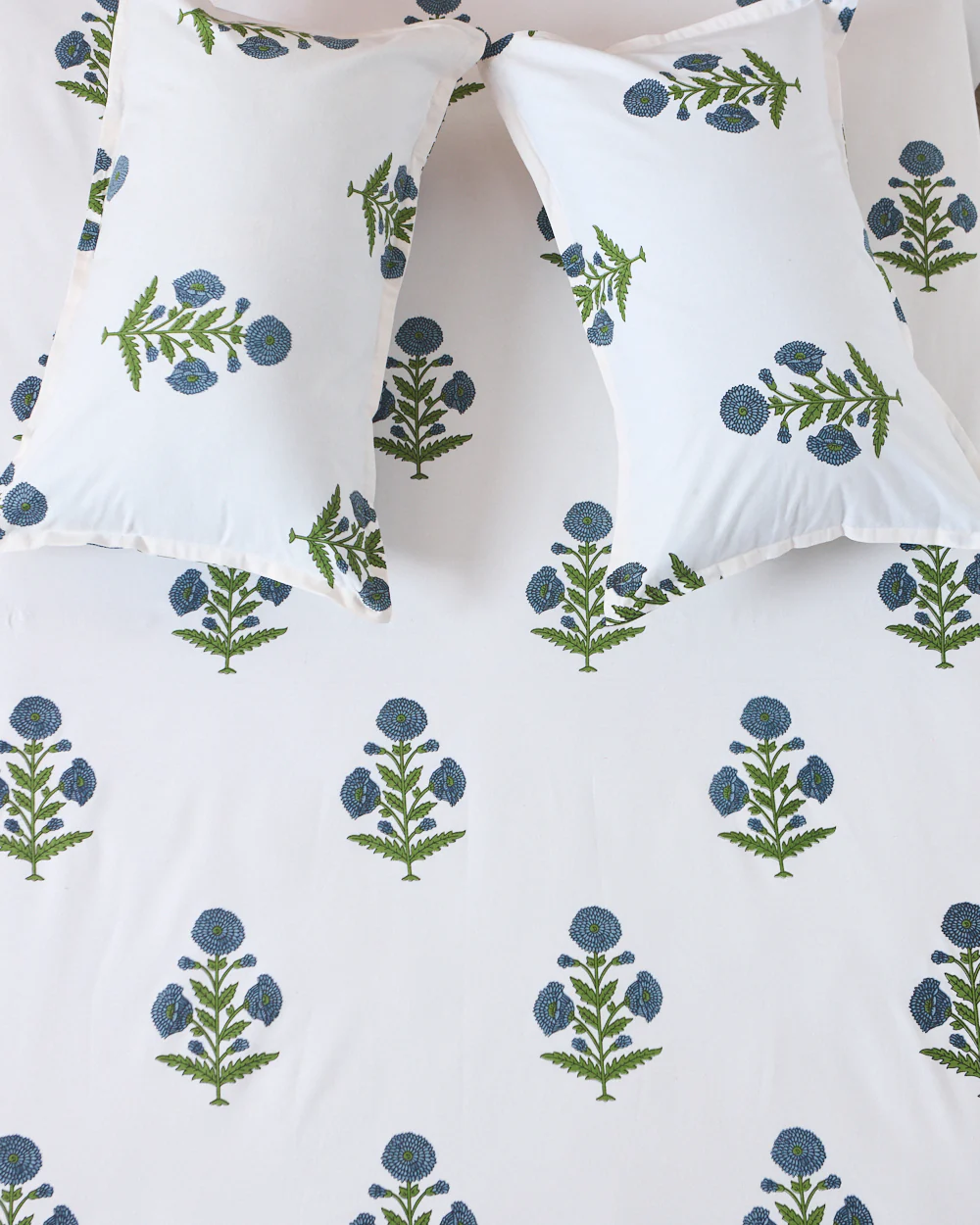 Bloomin’ Boota – Blue Floral Bedsheet Set 180TC - Image 2