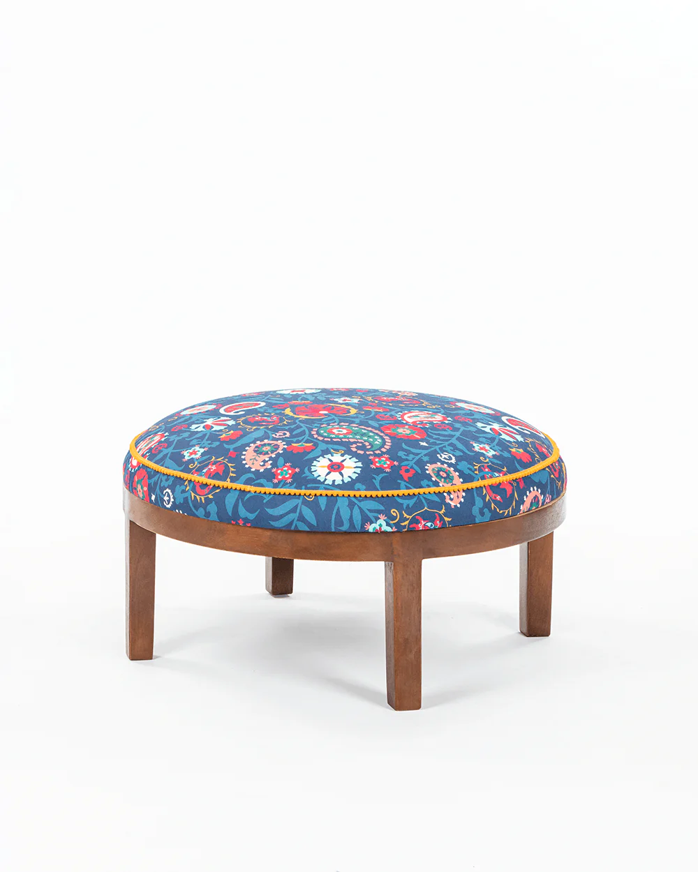 Bohemian Ottoman India Paisleys Blue - Image 4