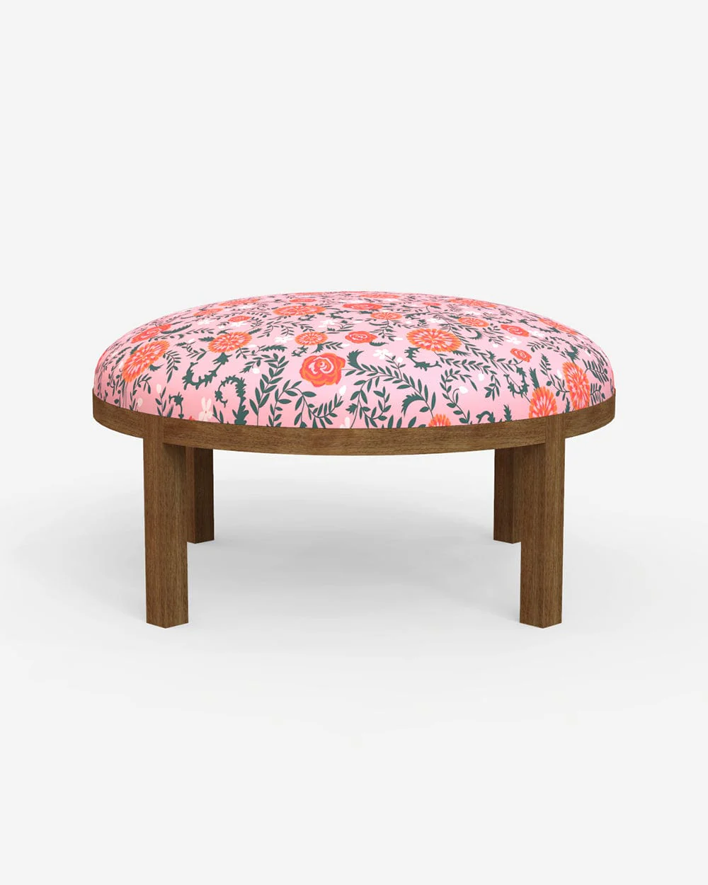 Bohemian Ottoman - Earthy Florals Peach - Image 2