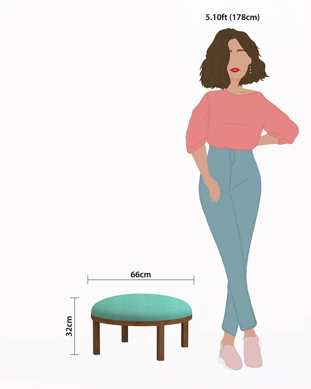 Bohemian Ottoman - Maldivian Teal - Image 6