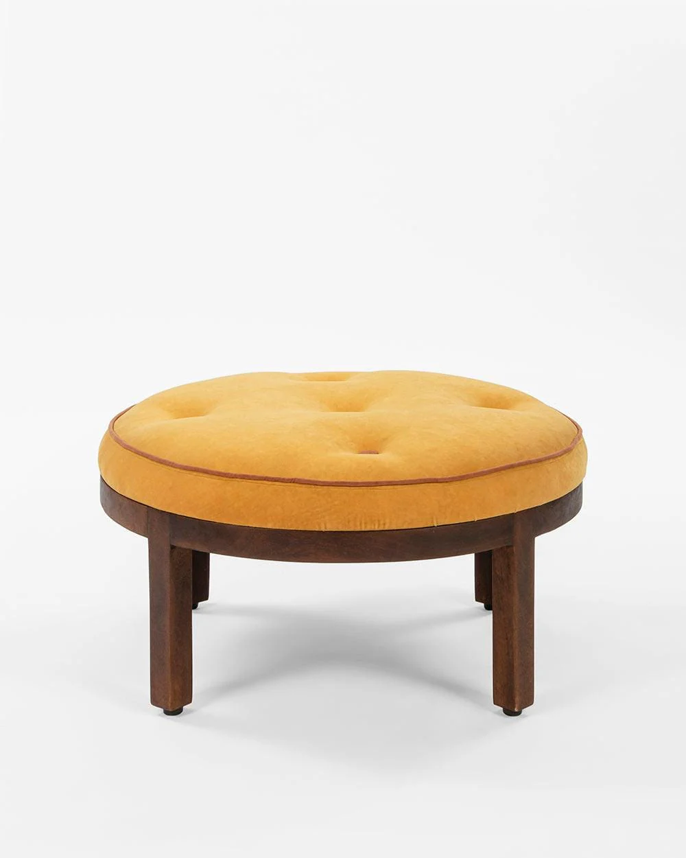 Bohemian Ottoman  - Velvet mustard - Image 2