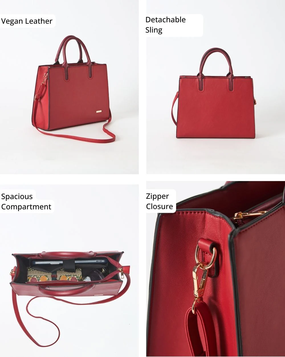 City Work-Tote, Red - Image 6
