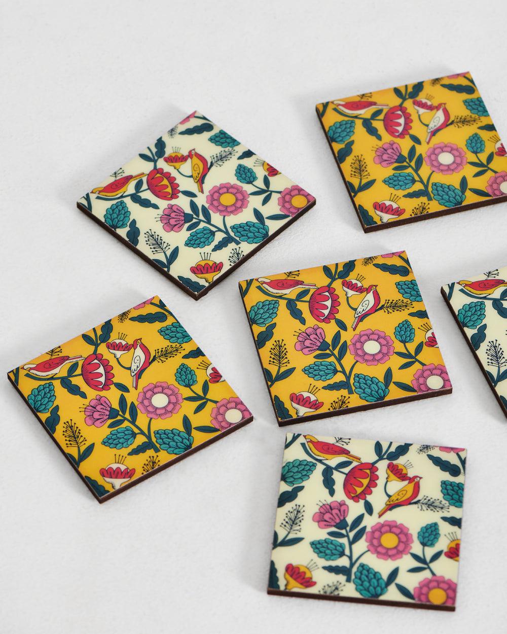 Country Wooden Coasters - Set of 6, 4” x 4” - Image 3