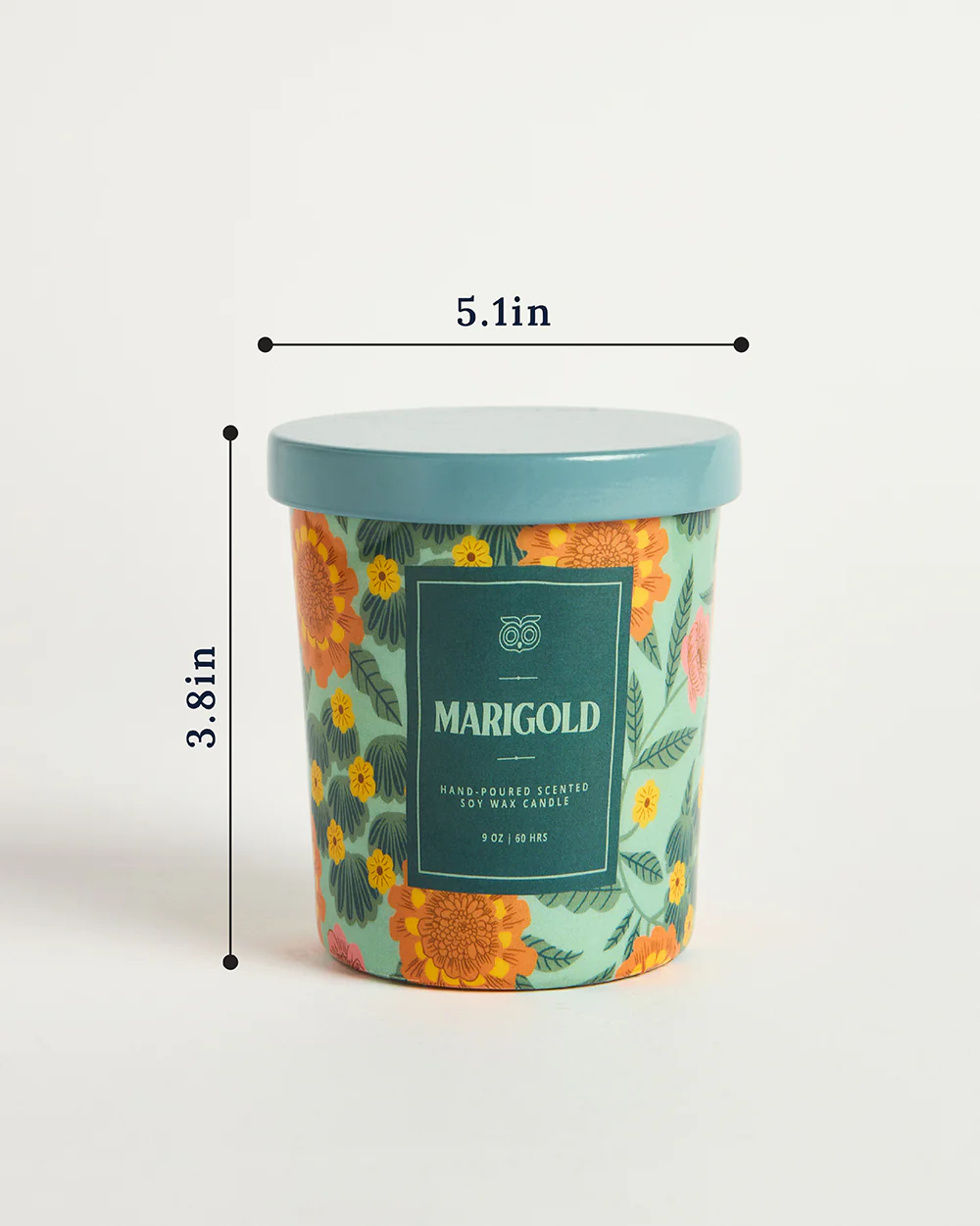 Marigold Soy Wax Candle, Mixed Floral - Image 8