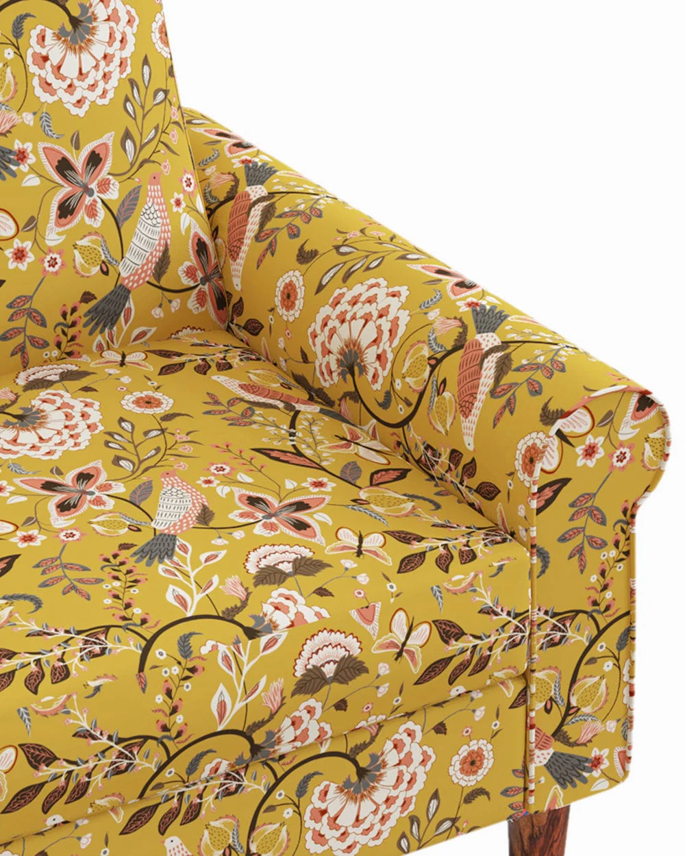 Colonial Couch 2 Seater Dragonfruit Yellow - Image 3