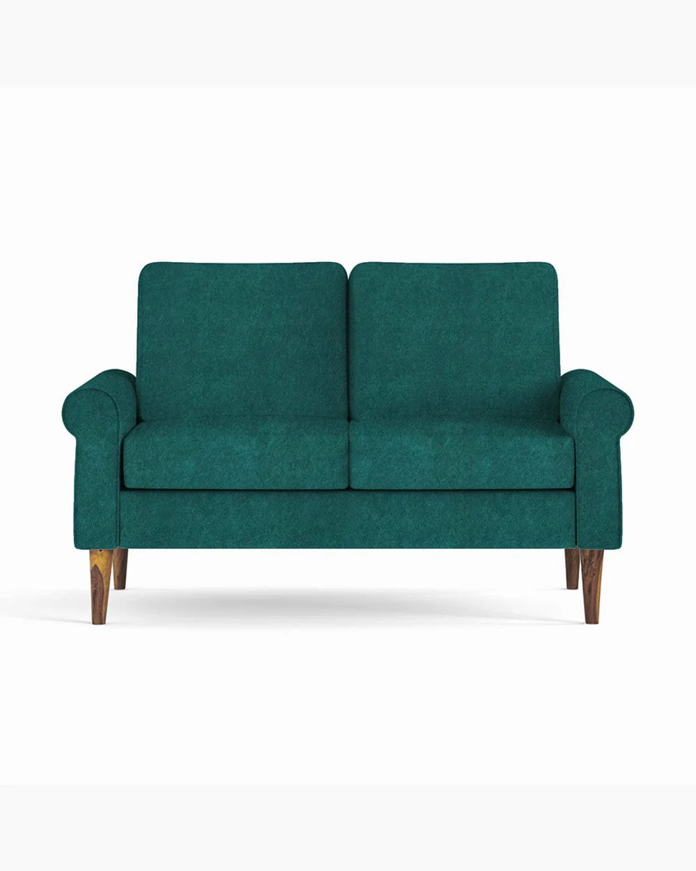 Colonial Couch 2 Seater Green Velvet Dark Green - Image 2