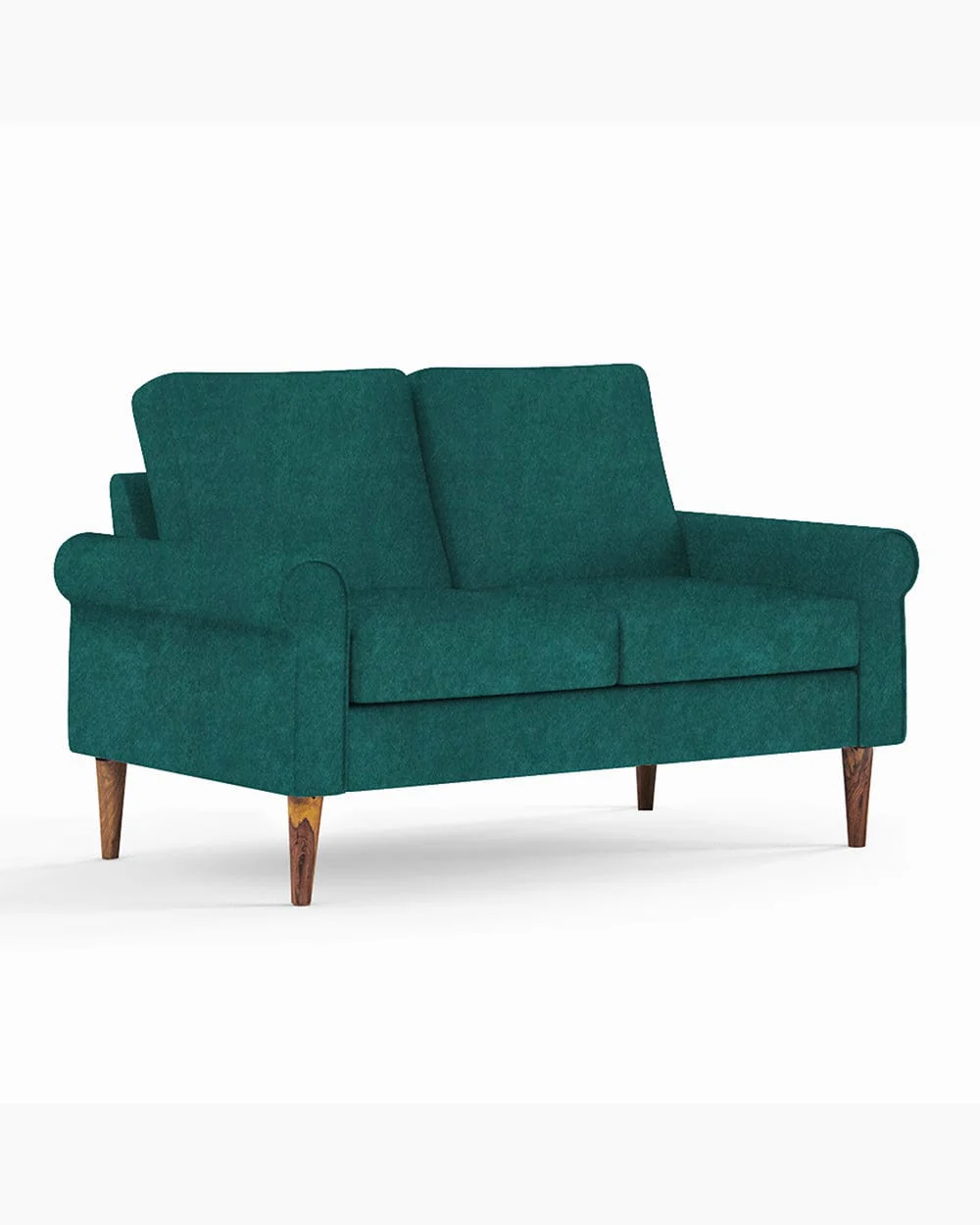 Colonial Couch 2 Seater Green Velvet Dark Green - Image 6