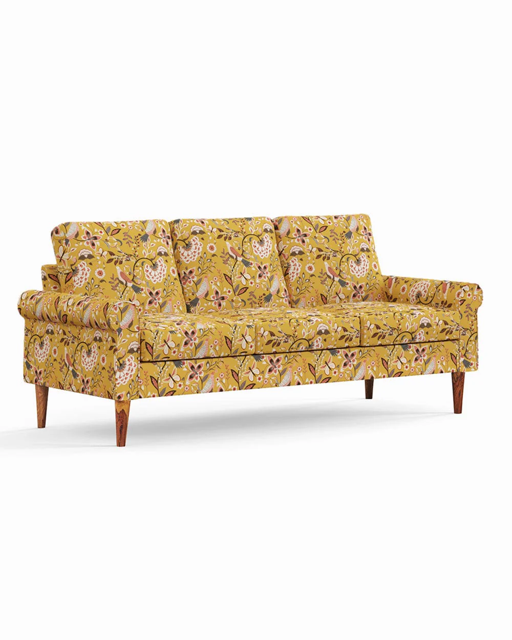 Colonial Couch 3 Seater Dragonfruit Yellow - Image 3