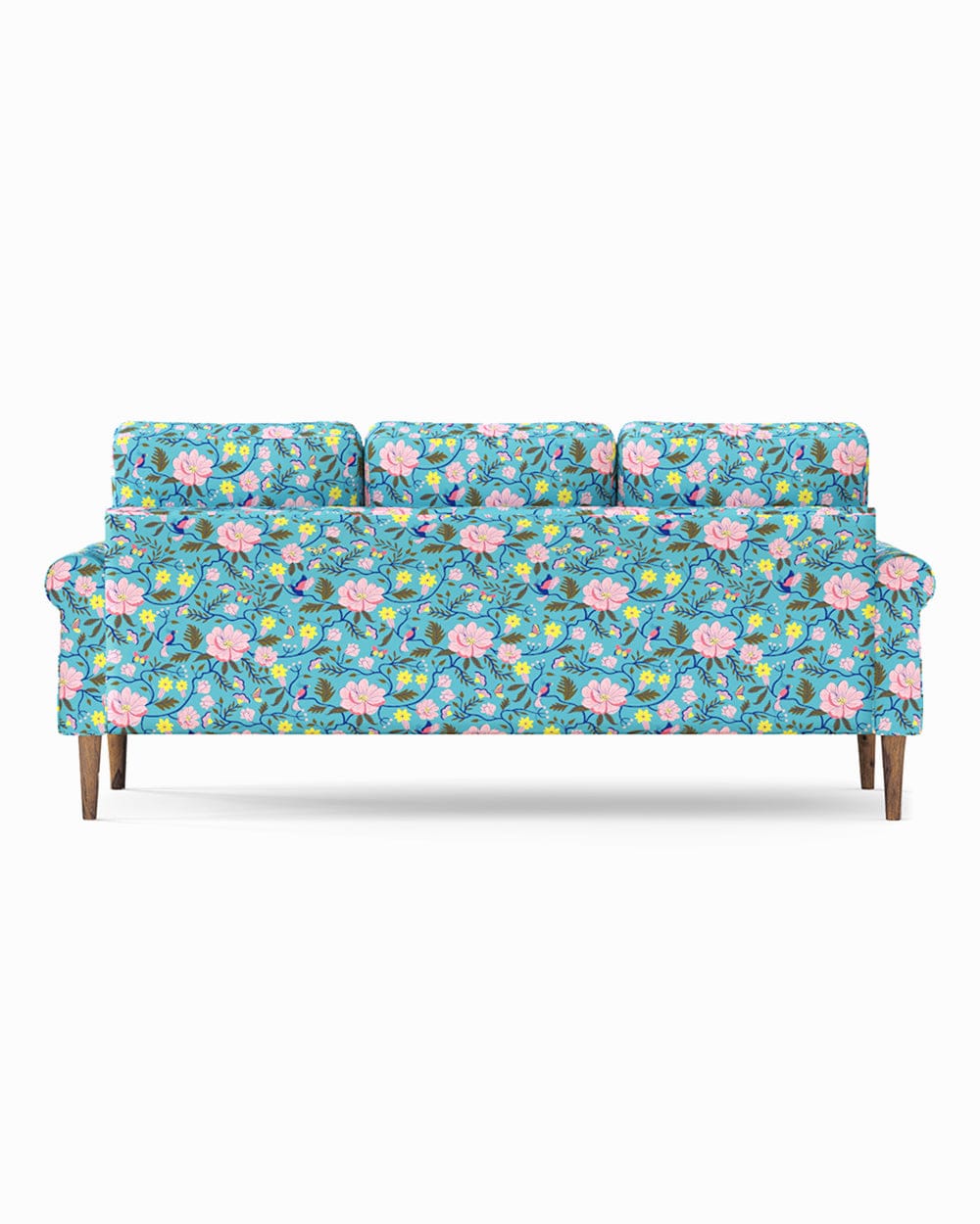 Colonial Couch 3 Seater Spring Bloom Teal - Image 3