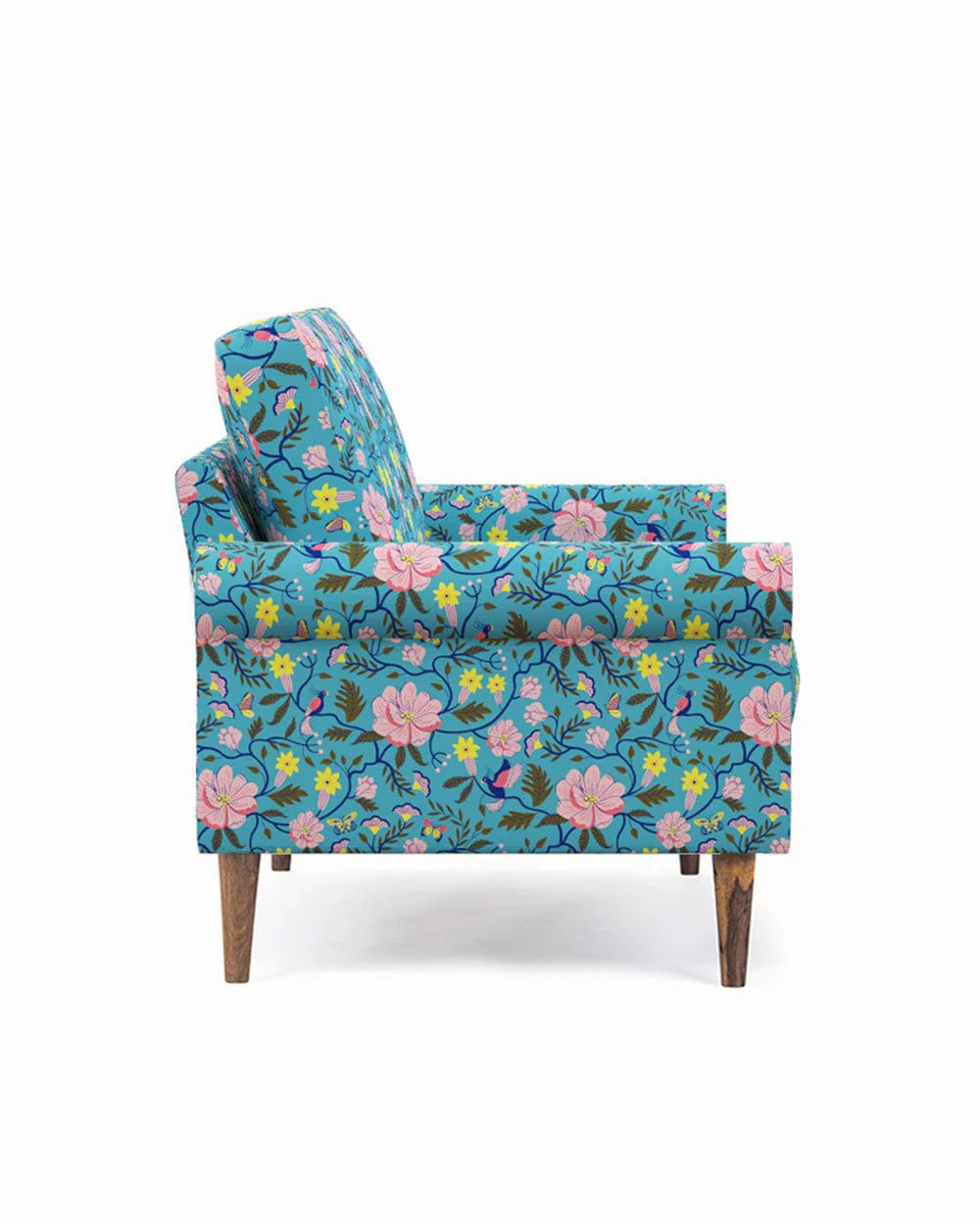 Colonial Couch 3 Seater Spring Bloom Teal - Image 6