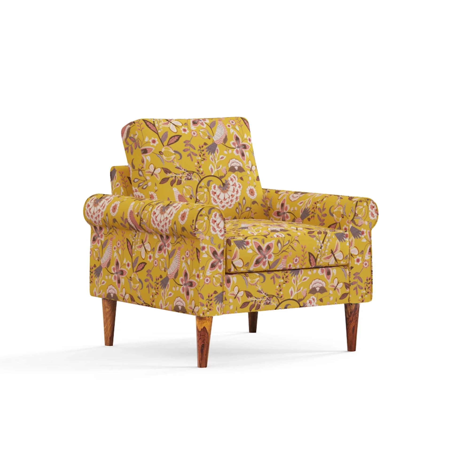 Colonial Couch Single Seater Dragonfruit Yellow - Image 4