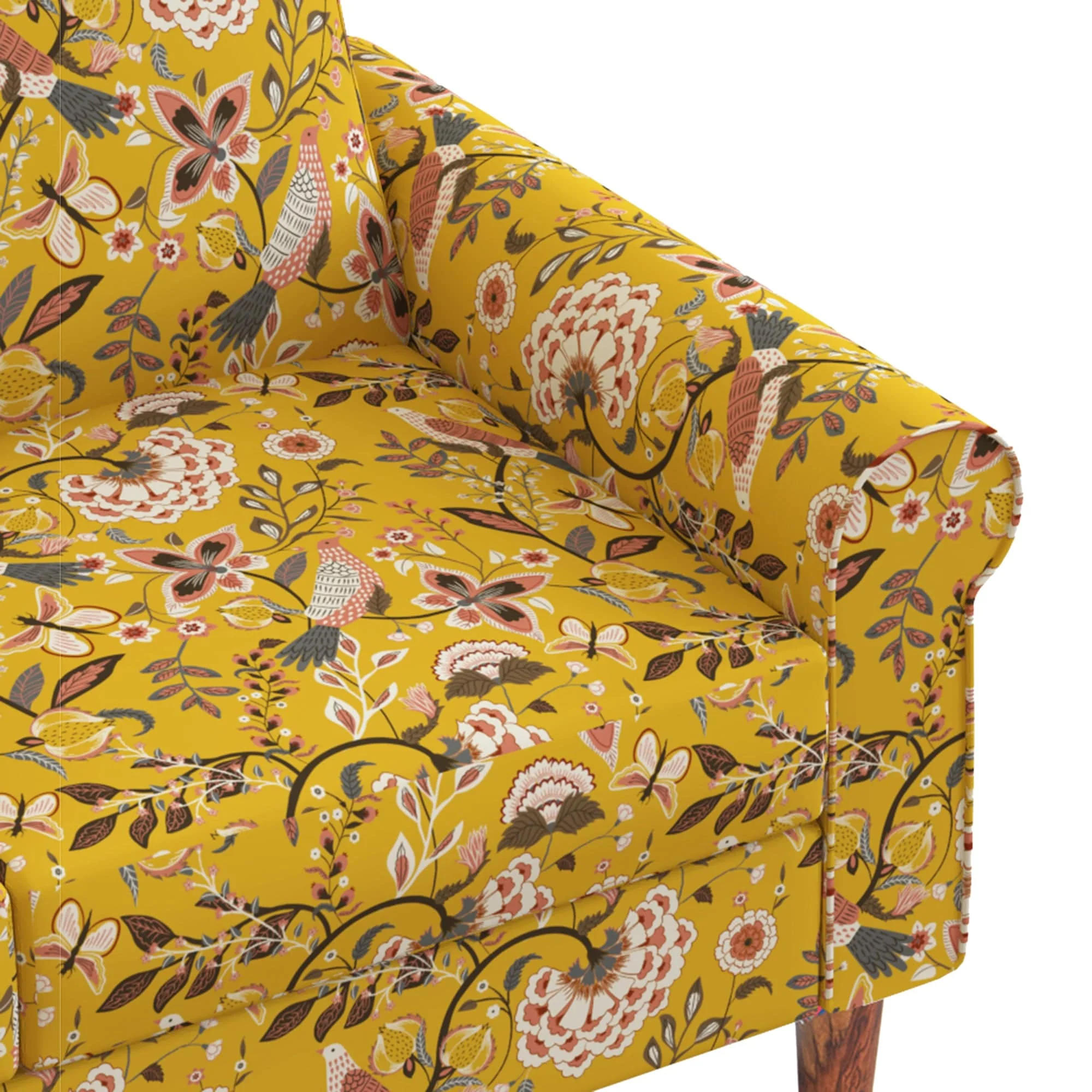 Colonial Couch Single Seater Dragonfruit Yellow - Image 5